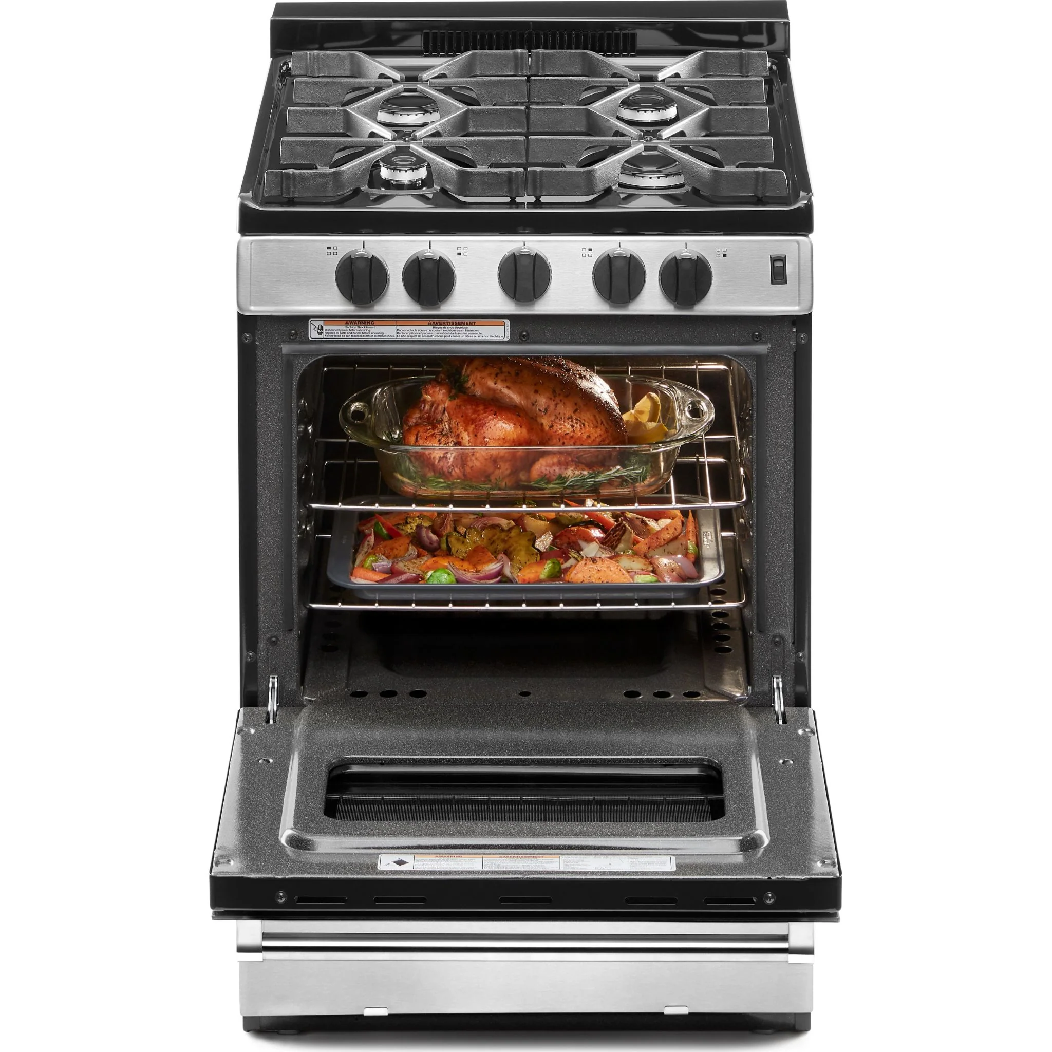 Whirlpool 24-inch Freestanding Gas Range with Sealed Burners -Stainless Steel (WFG500M4HS) - Image 9