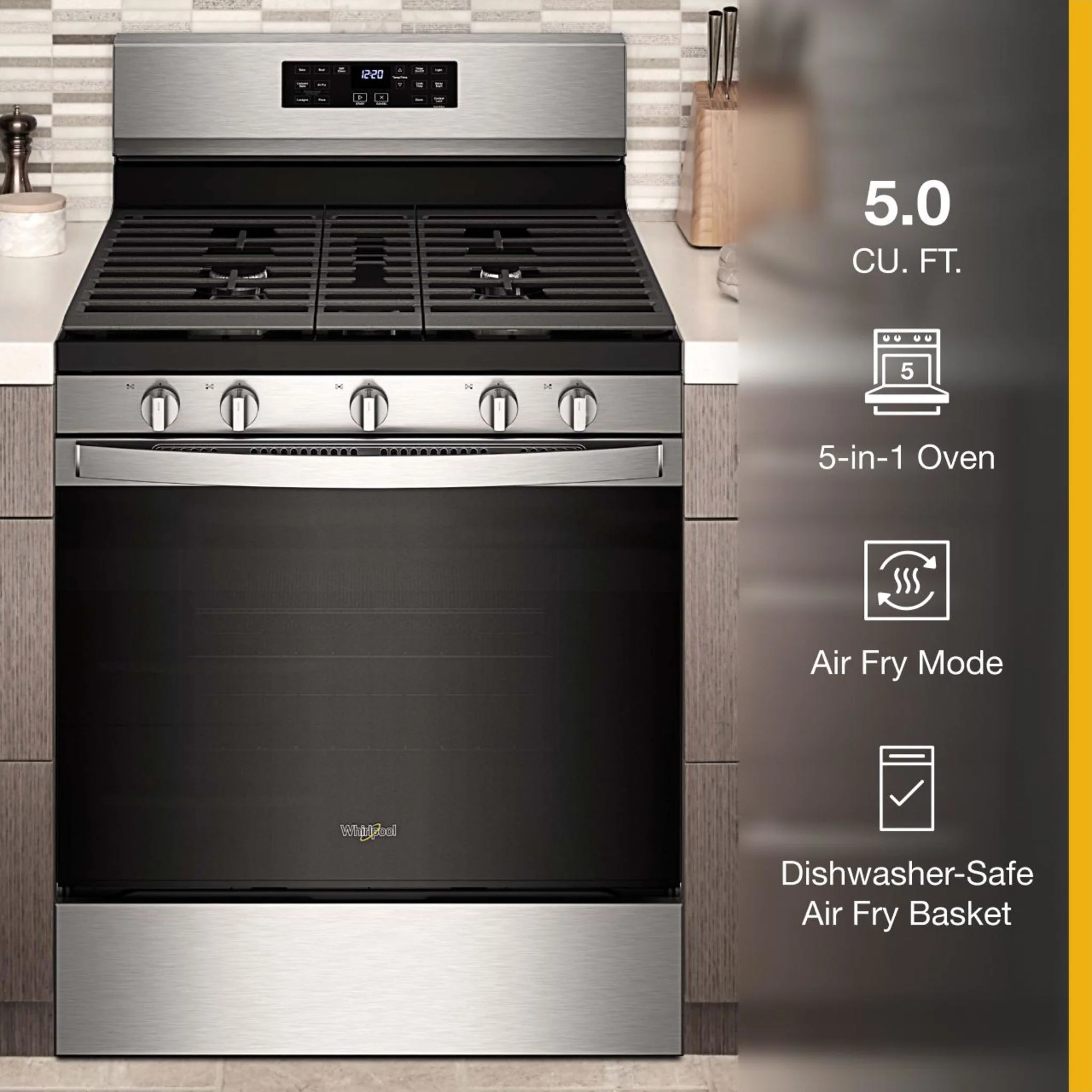Whirlpool 5.0 cu. ft. Gas 5-in-1 Air Fry Oven (WFG550S0LZ) - Image 16