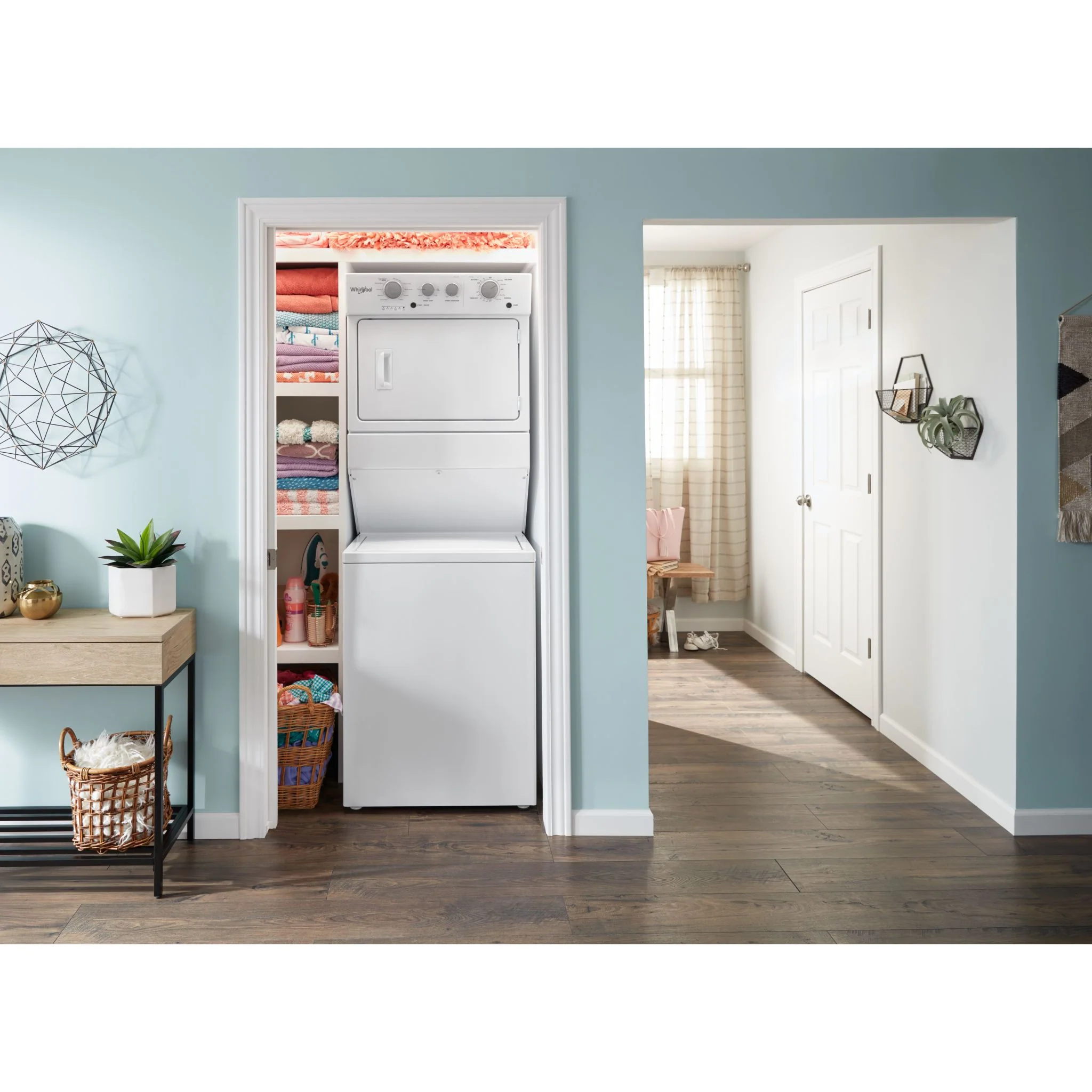 Whirlpool 4.0 cu.ft I.E.C. Gas Stacked Laundry Center 9 Wash cycles and AutoDryâ„¢ -White (WGT4027HW) - Image 10