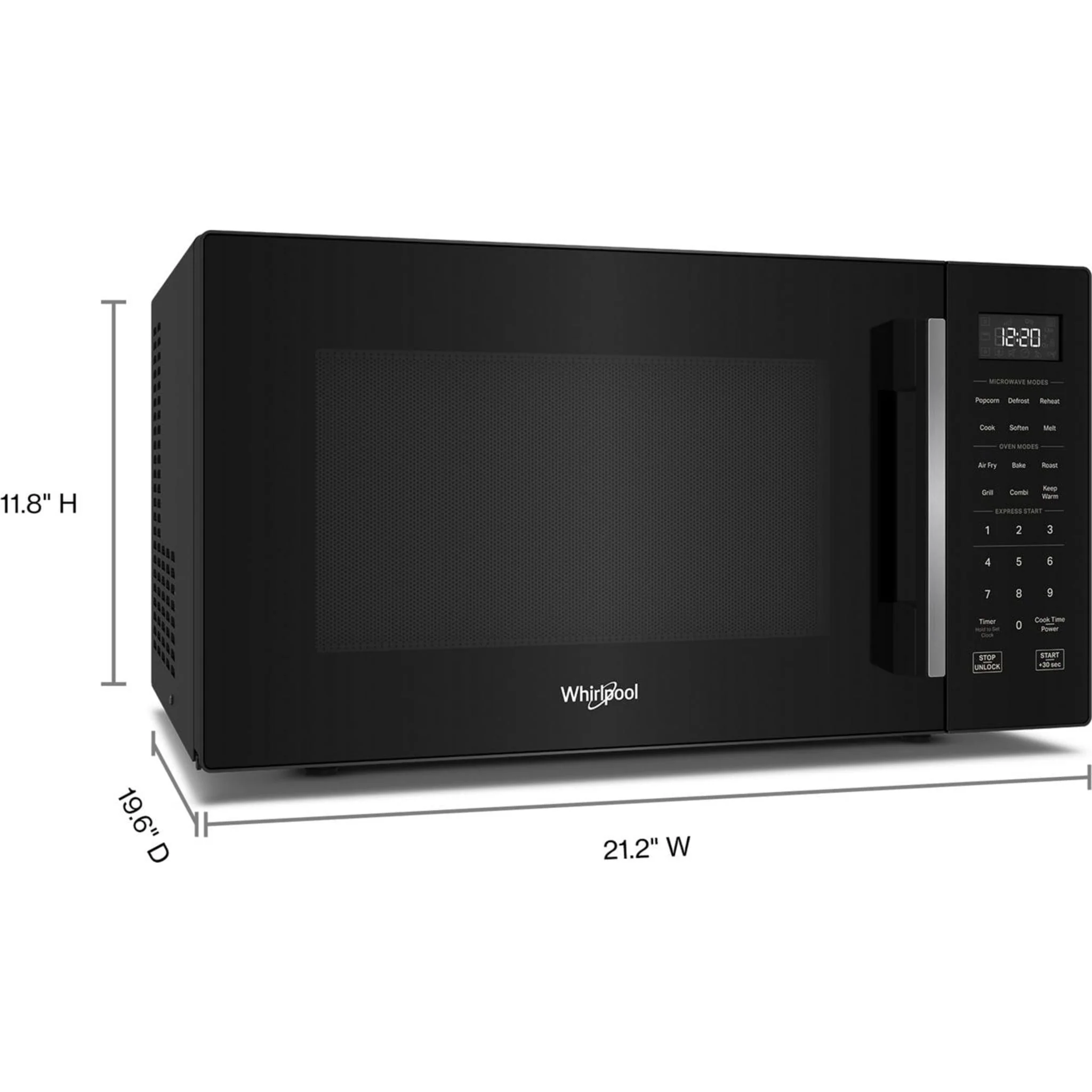 Whirlpool 1.0 cu. ft. Black All-In-One Multifunctional Countertop Microwave With Air Fry - 900 watt -Black (WMCS5522RB) - Image 10