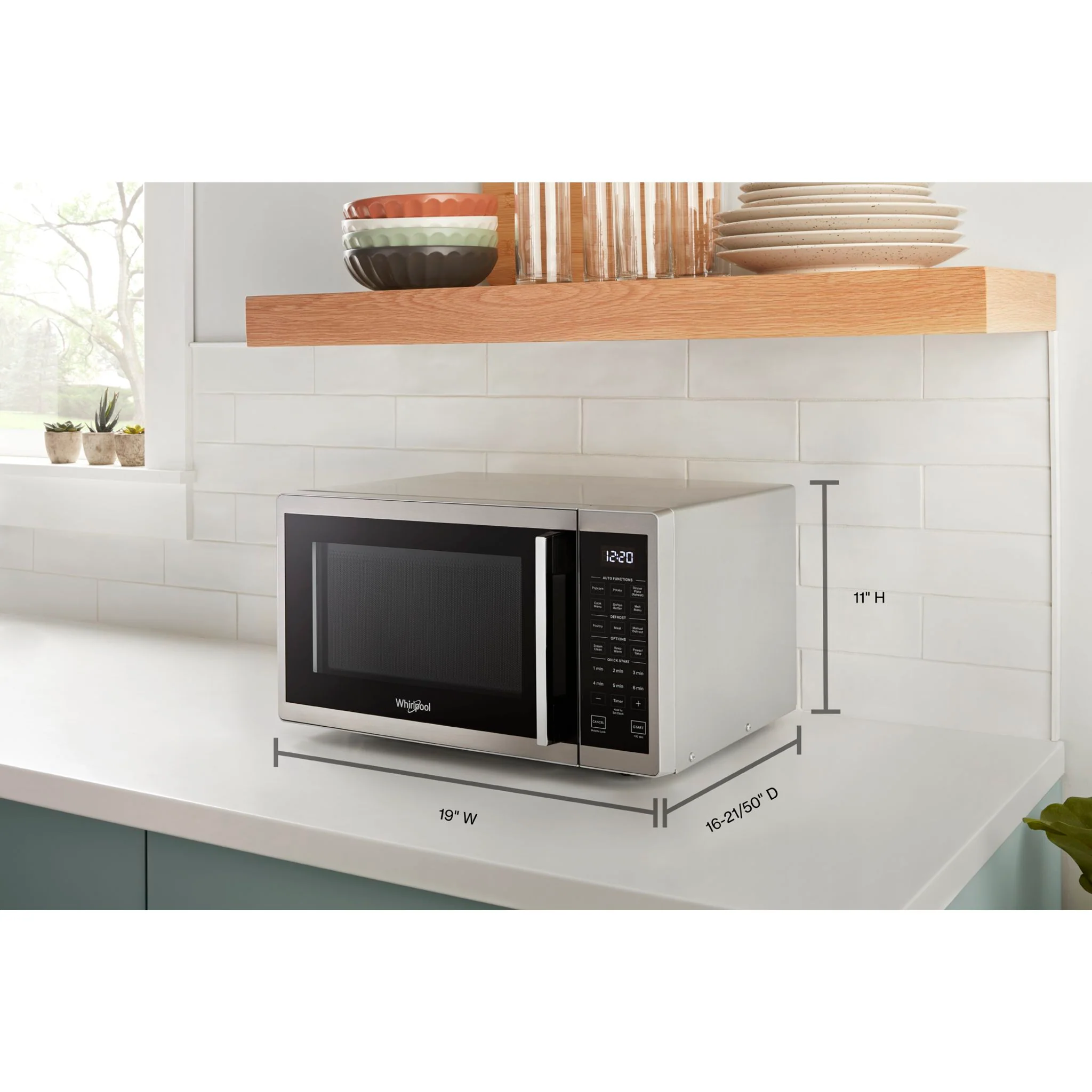 Whirlpool 0.9 cu. ft. Capacity Countertop Microwave with 900 Watt Cooking Power (YWMC30309LS) - Image 4