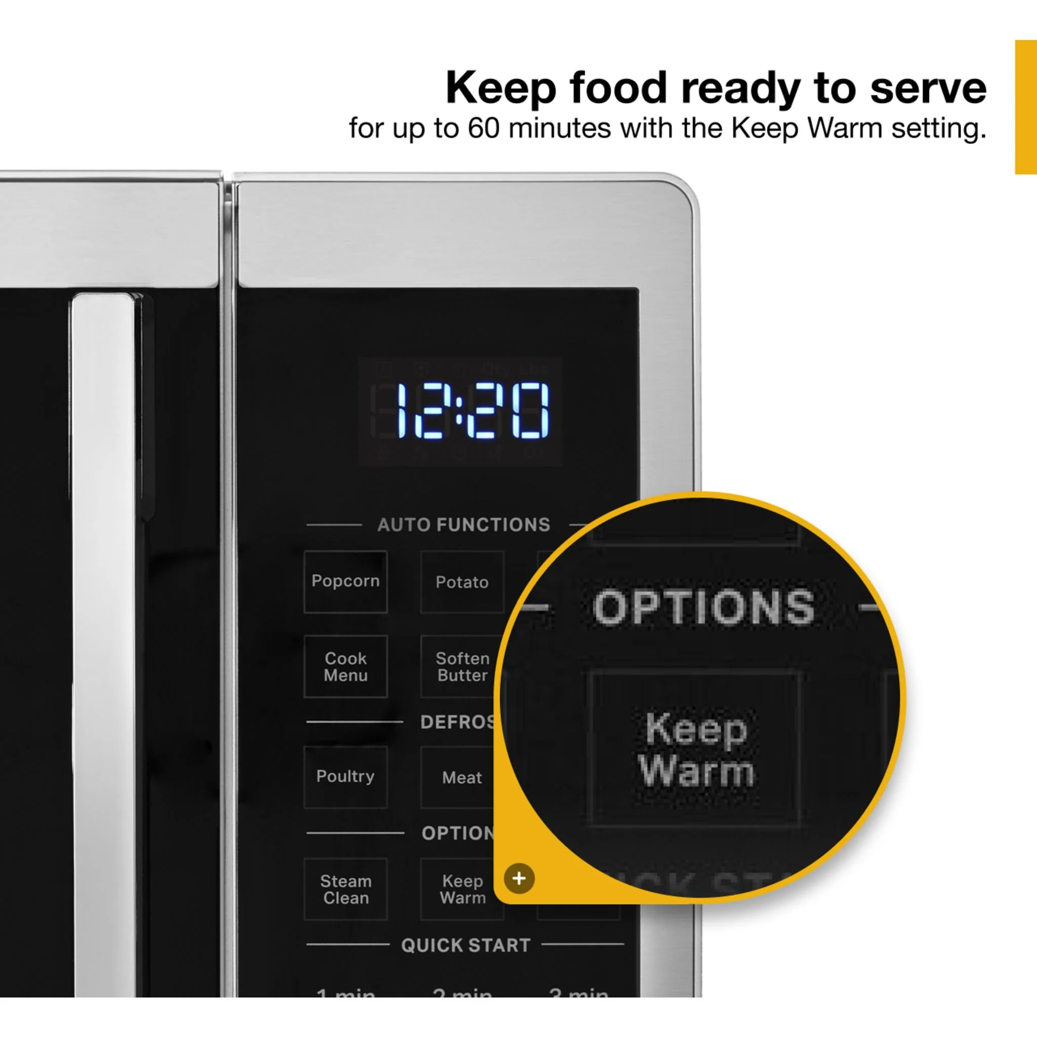 Whirlpool 0.9 cu. ft. Capacity Countertop Microwave with 900 Watt Cooking Power (YWMC30309LS) - Image 8