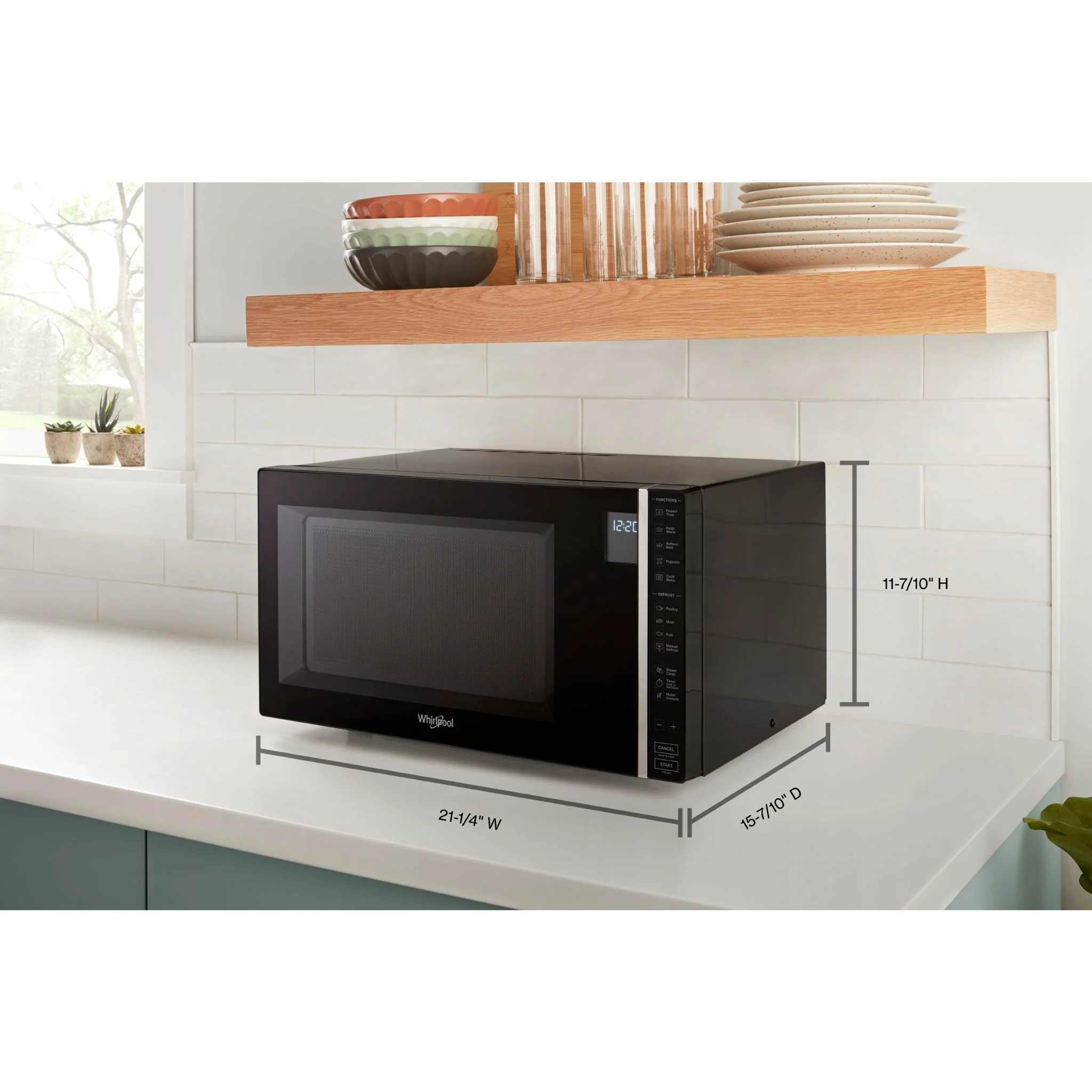Whirlpool 1.1 cu. ft. Capacity Countertop Microwave with 900 Watt Cooking Power (YWMC30311LB) - Image 10