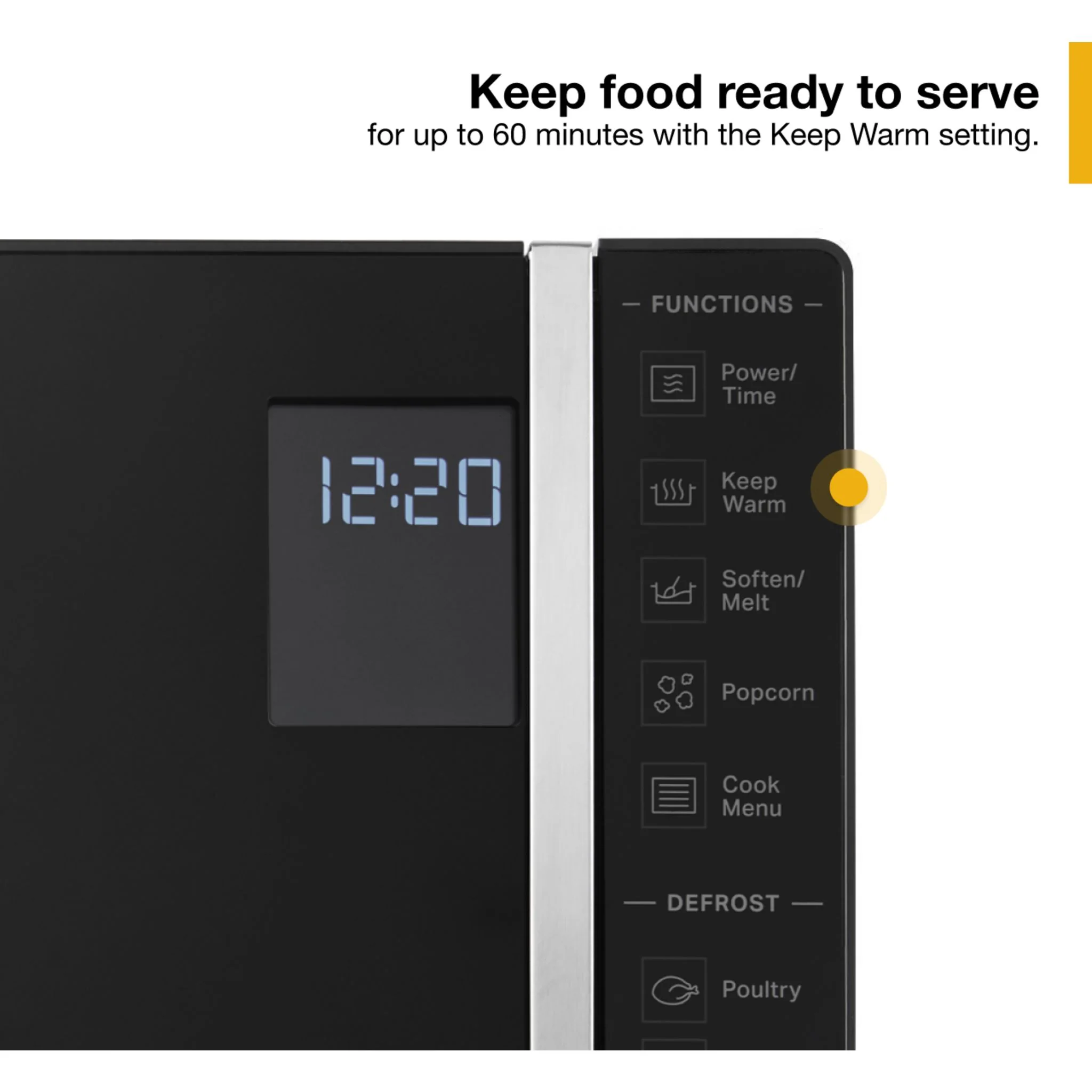 Whirlpool 1.1 cu. ft. Capacity Countertop Microwave with 900 Watt Cooking Power (YWMC30311LB) - Image 6