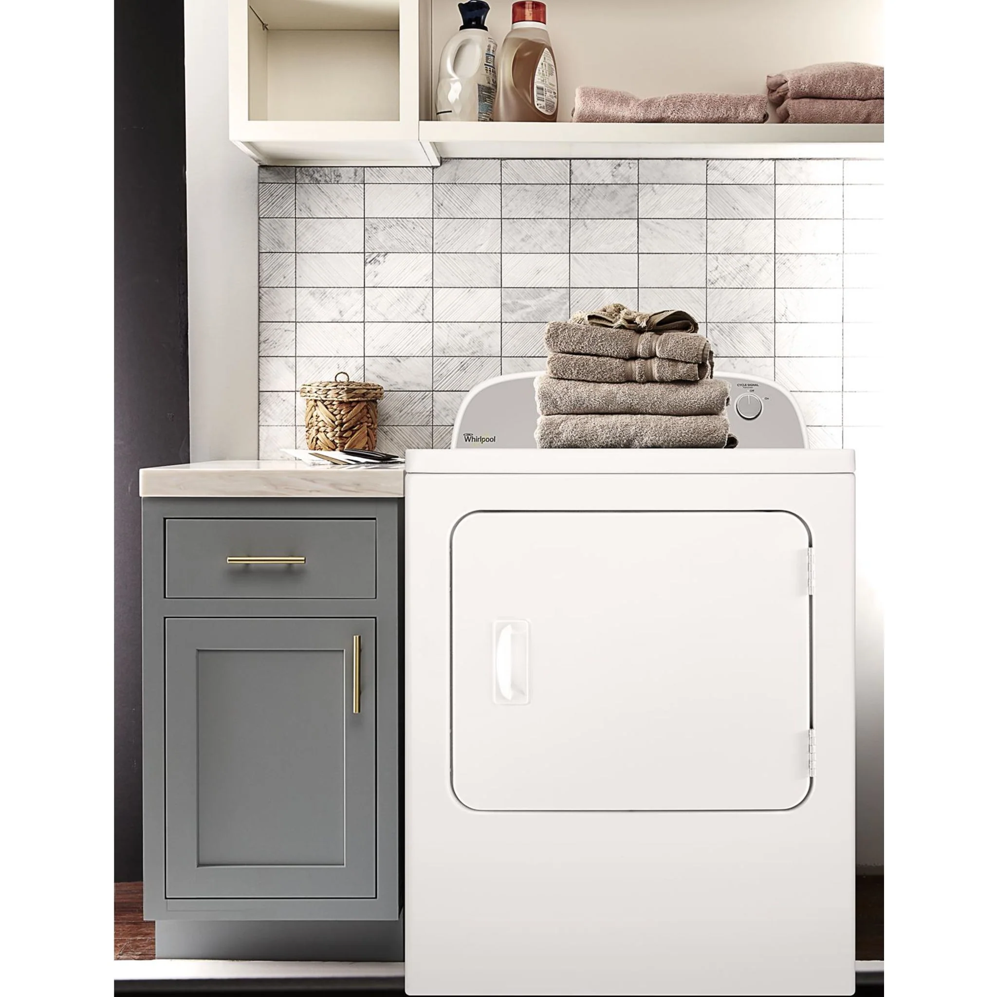 Whirlpool 7.0 cu.ft. Gas Dryer with Heavy Duty Cycle - White (WGD4815EW) - Image 3