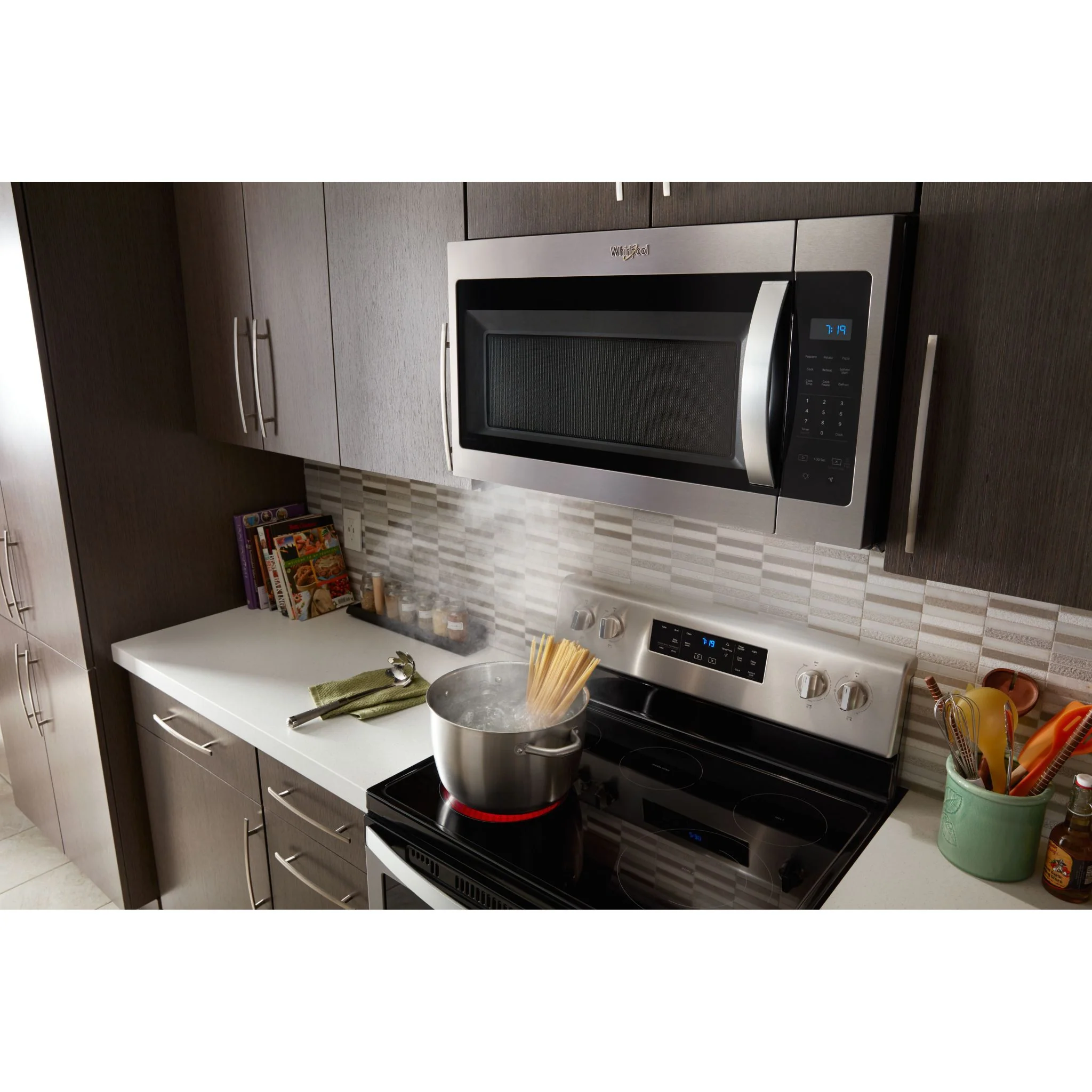Whirlpool 1.7 cu. ft. Microwave Hood Combination with Electronic Touch Controls -Stainless Steel (YWMH31017HS) - Image 4