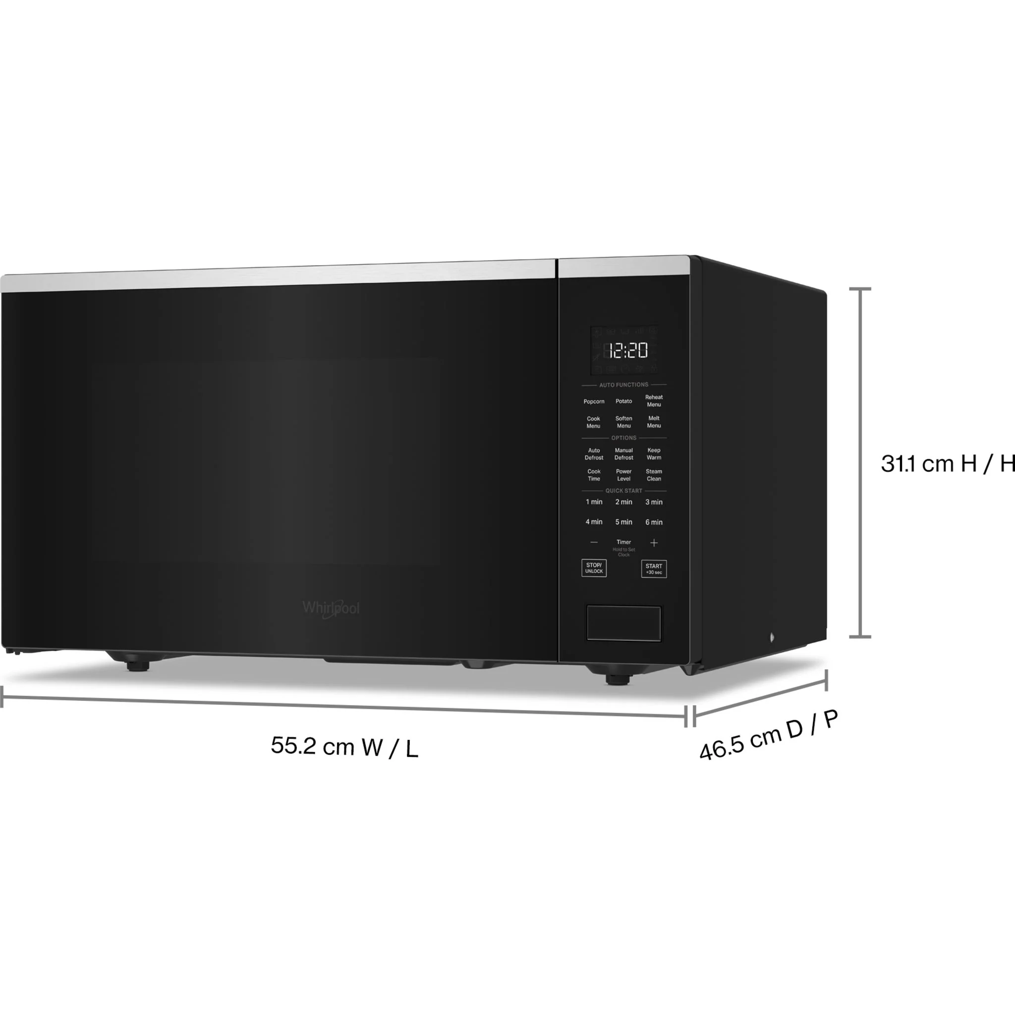 Whirlpool 1.6 cu.ft. Sensor Cooking Microwave - Fingerprint Resistant Stainless Steel (YWMCS7022RZ) - Image 2