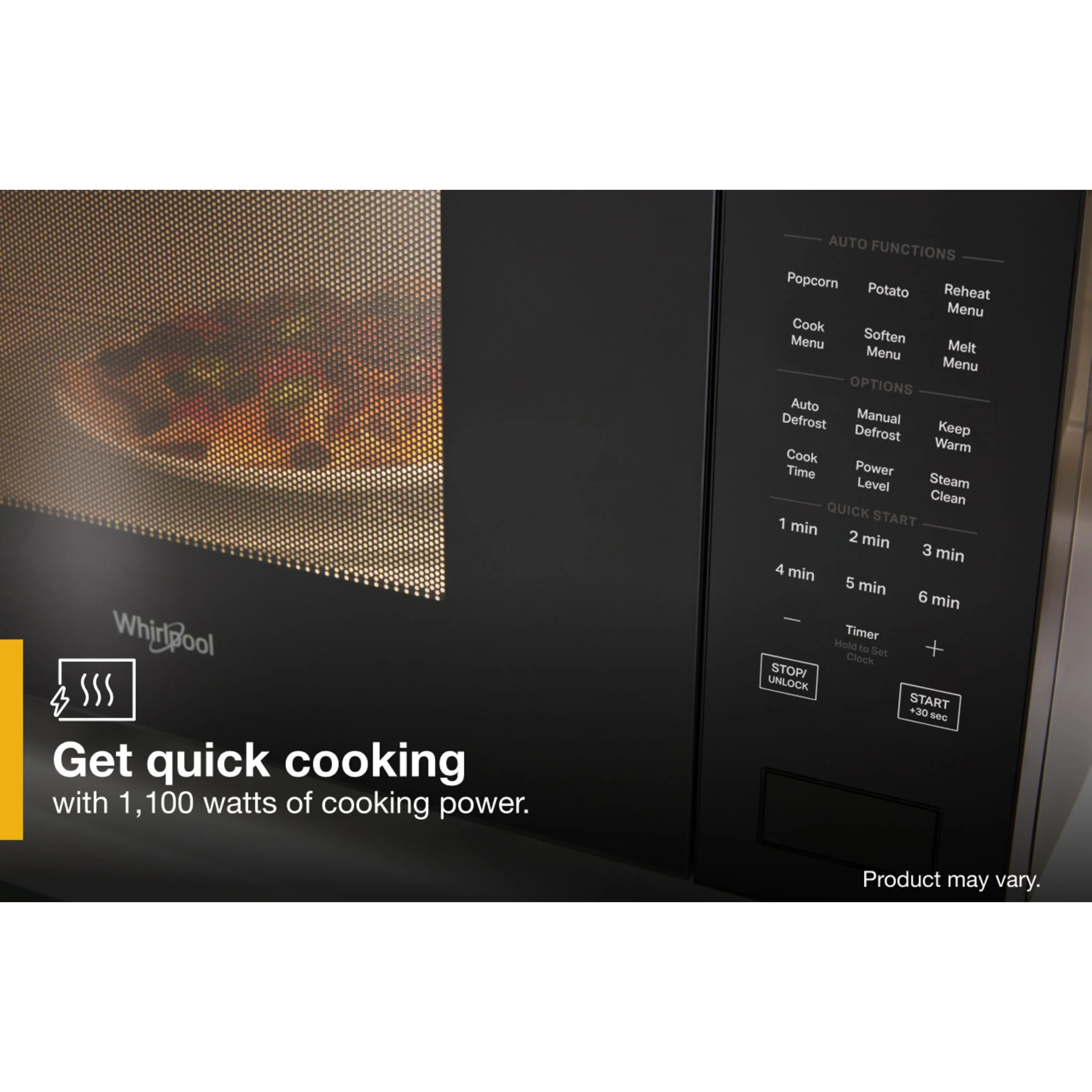 Whirlpool 1.6 cu.ft. Sensor Cooking Microwave - Fingerprint Resistant Stainless Steel (YWMCS7022RZ) - Image 3