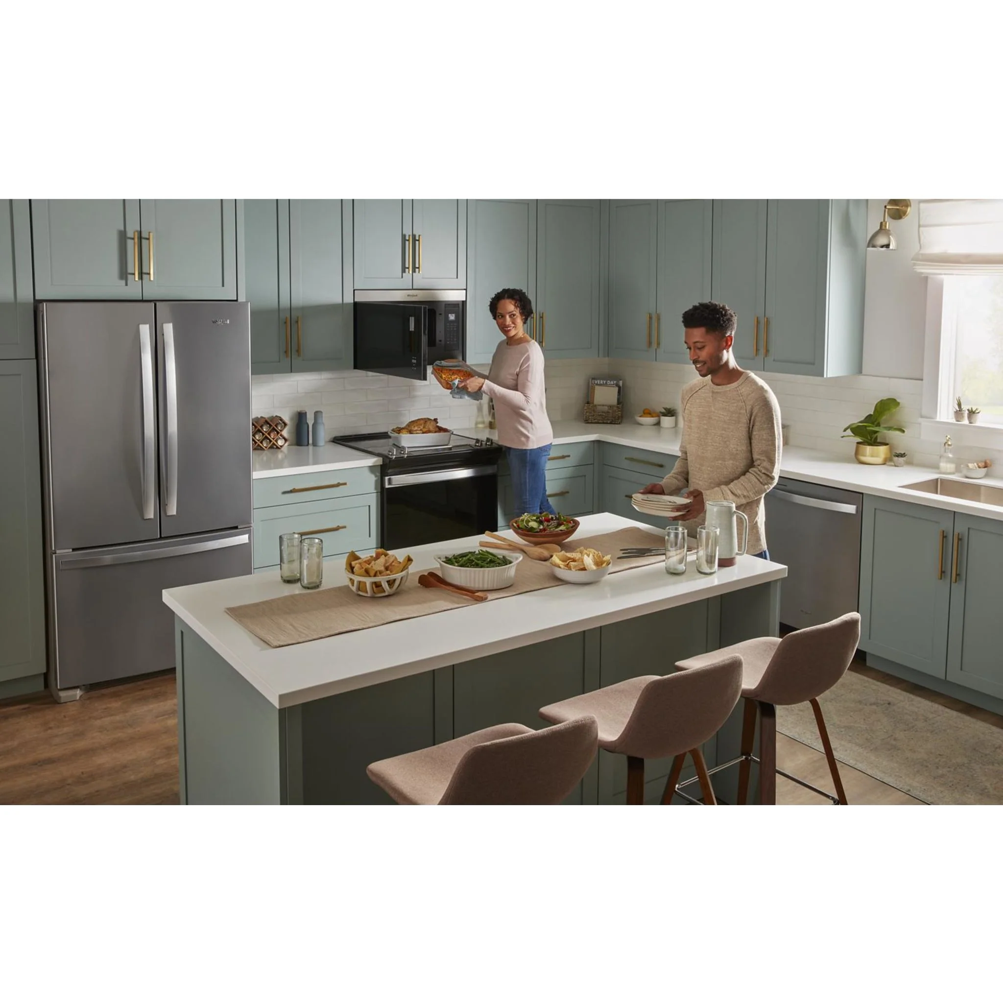 Whirlpool Flush Mount Over-the-Range Microwave with Turntable-Free Design -Black Stainless (YWMMF5930PV) - Image 13