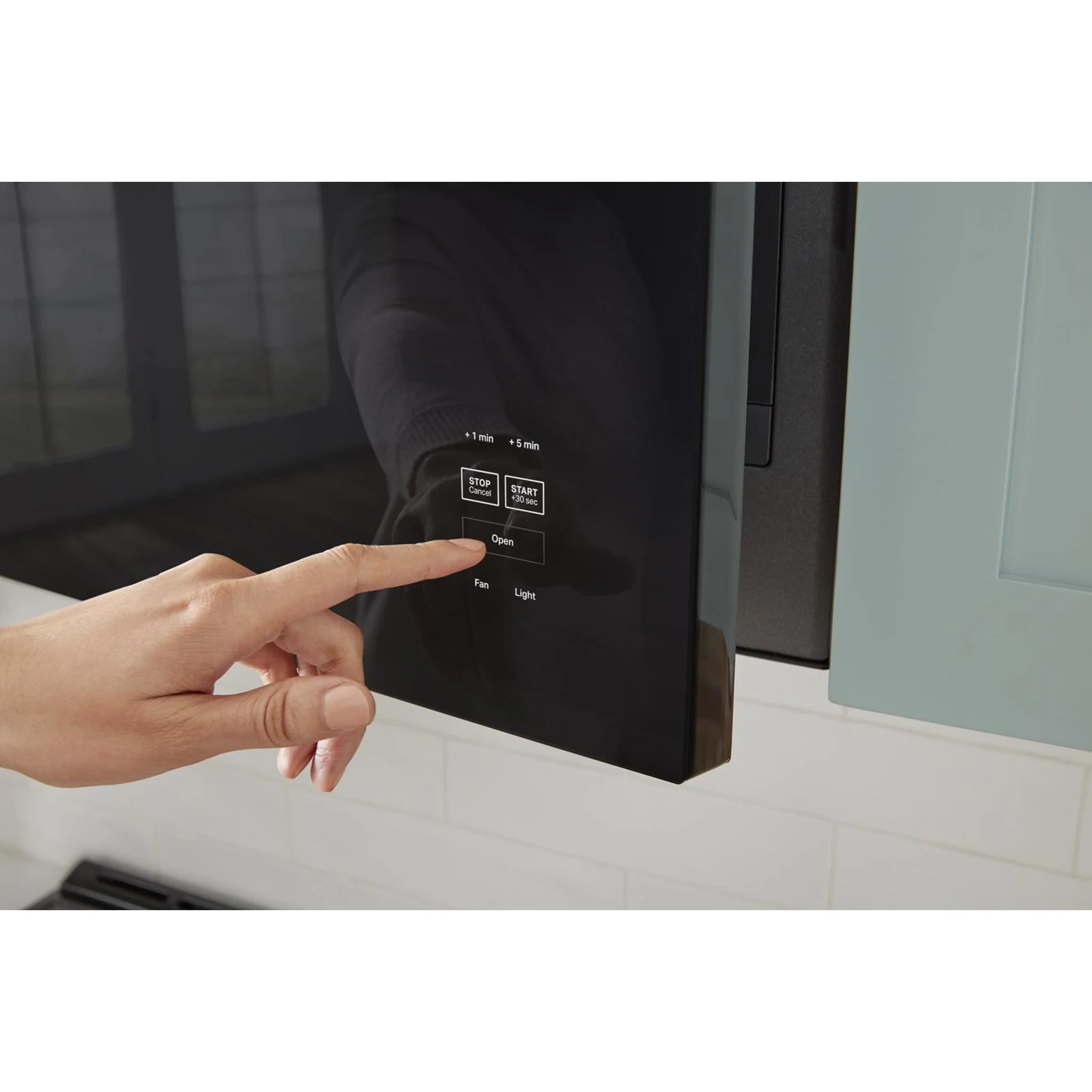 Whirlpool Flush Mount Over-the-Range Microwave with Turntable-Free Design -Black Stainless (YWMMF5930PV) - Image 2