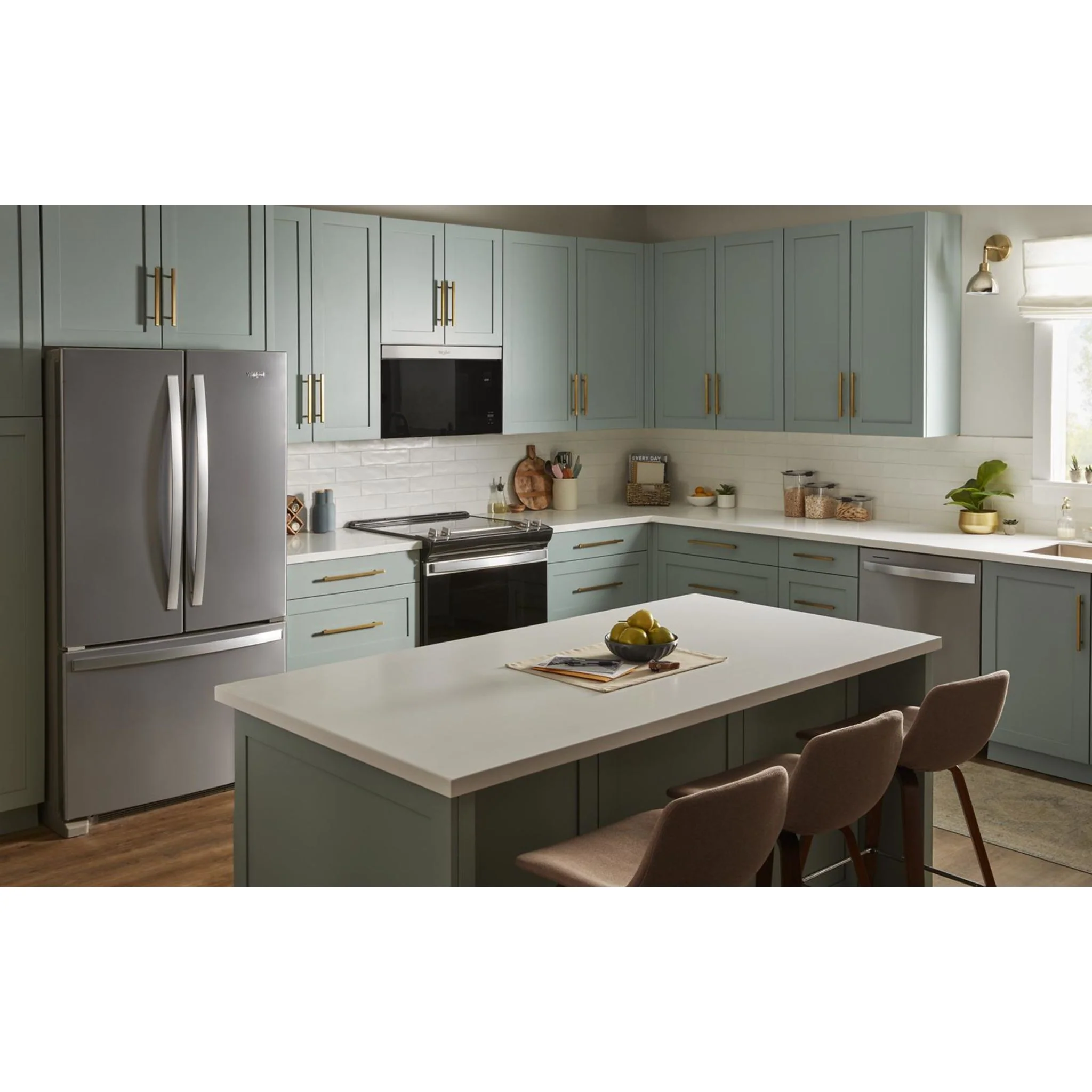 Whirlpool Flush Mount Over-the-Range Microwave with Turntable-Free Design -Fingerprint Resistant Stainless Steel (YWMMF5930PZ) - Image 2