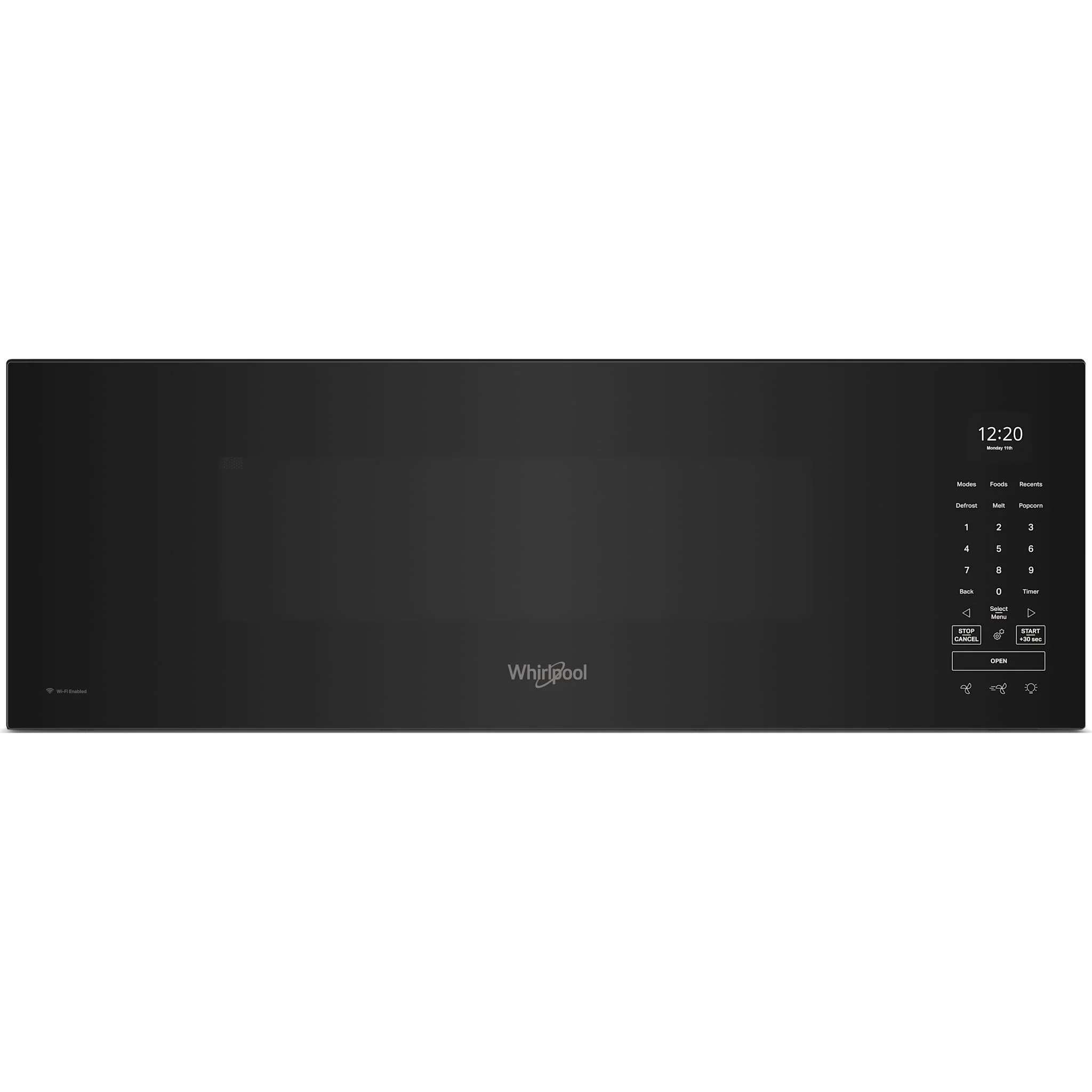 Whirlpool 1.1 cu. ft. Smart Low Profile Microwave Hood Combination with 450 CRM 4-Speed Venting -Black (YWMML5530RB) - Image 2