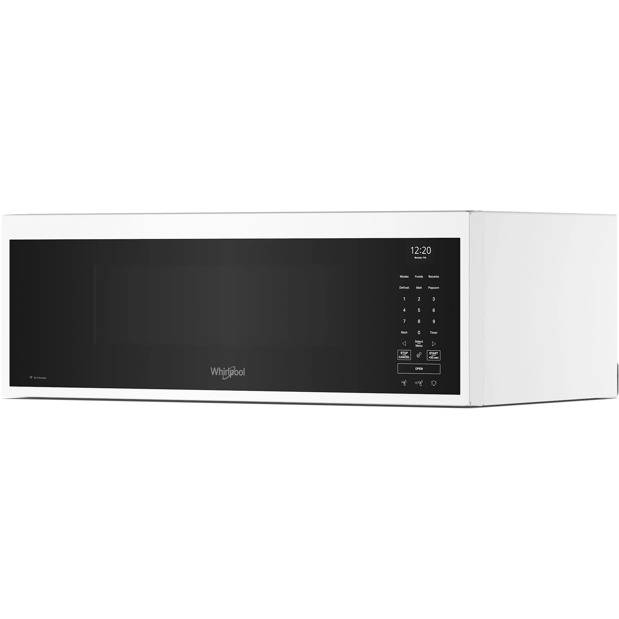 Whirlpool 1.1 cu. ft. Smart Low Profile Microwave Hood Combination with 450 CRM 4-Speed Venting -White (YWMML5530RW) - Image 2