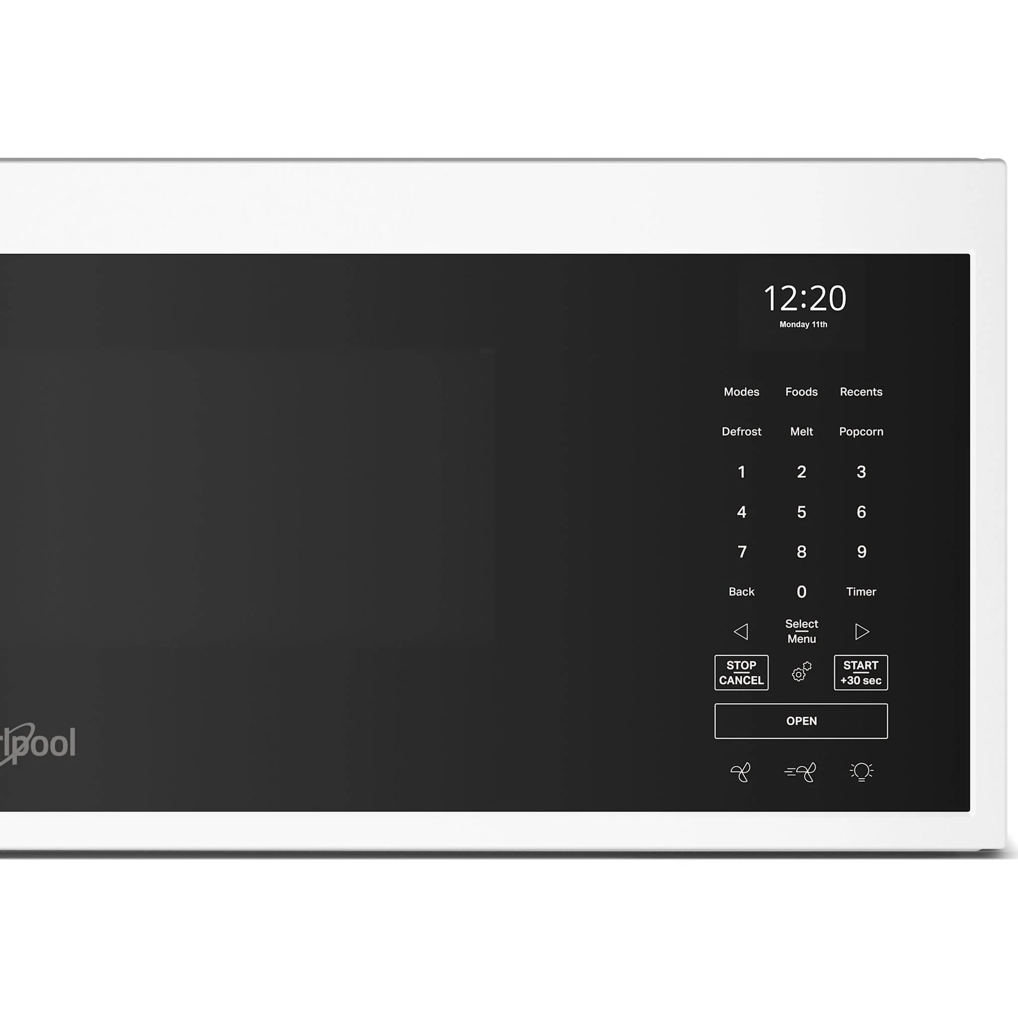 Whirlpool 1.1 cu. ft. Smart Low Profile Microwave Hood Combination with 450 CRM 4-Speed Venting -White (YWMML5530RW) - Image 5