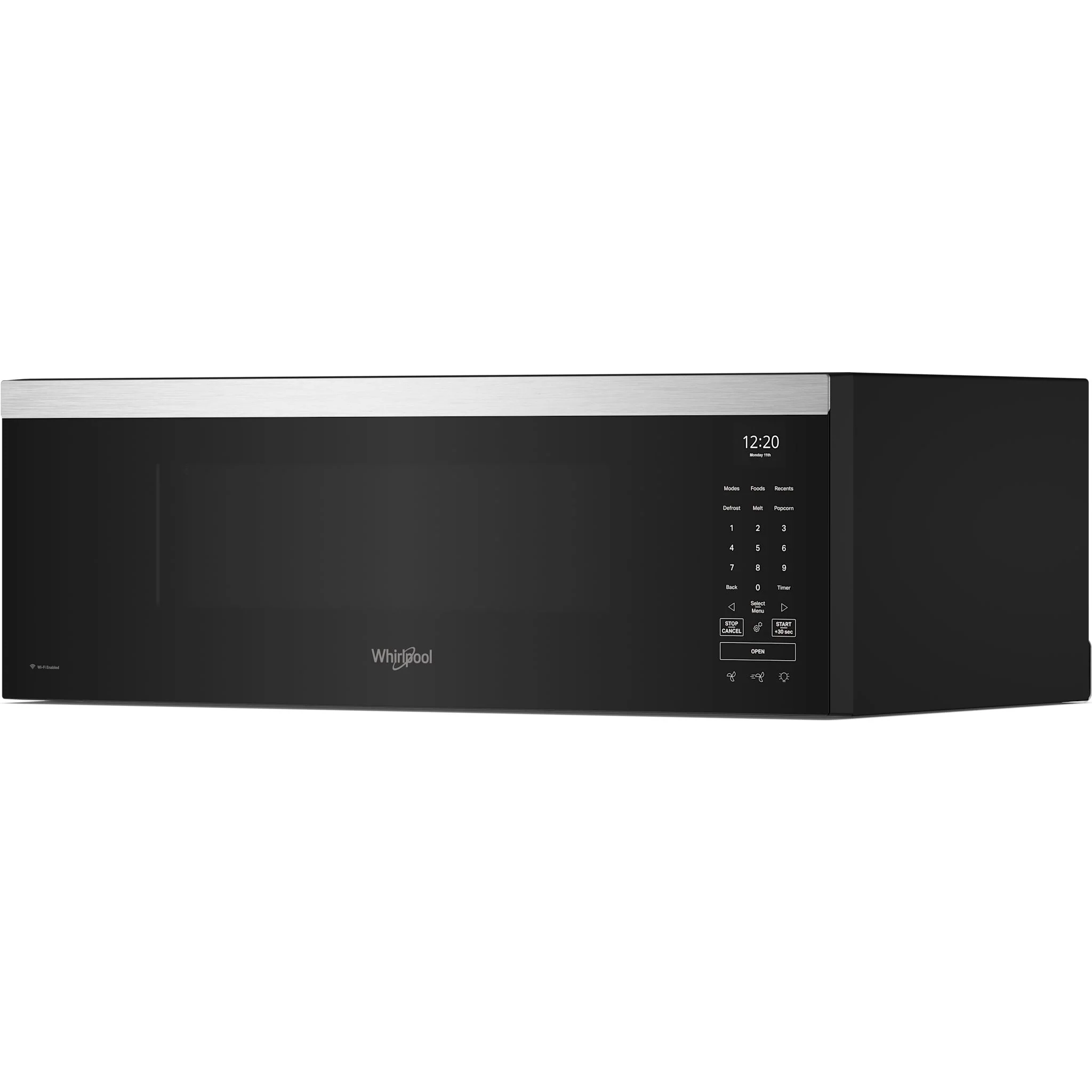 Whirlpool 1.1 cu. ft. Smart Low Profile Microwave Hood Combination with 450 CRM 4-Speed Venting -Fingerprint Resistant Stainless Steel (YWMML5530RZ) - Image 2