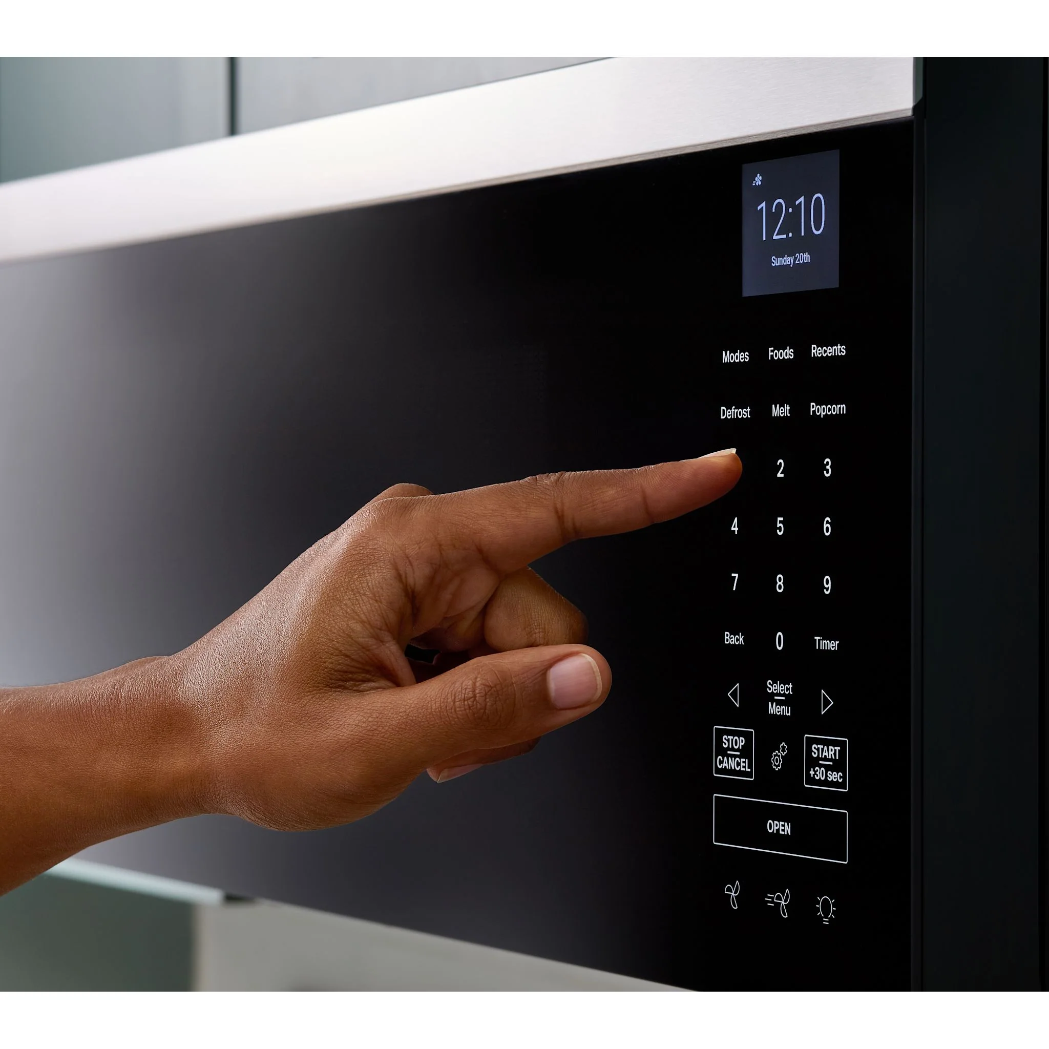 Whirlpool 1.1 cu. ft. Smart Low Profile Microwave Hood Combination with 450 CRM 4-Speed Venting -Fingerprint Resistant Stainless Steel (YWMML5530RZ) - Image 4