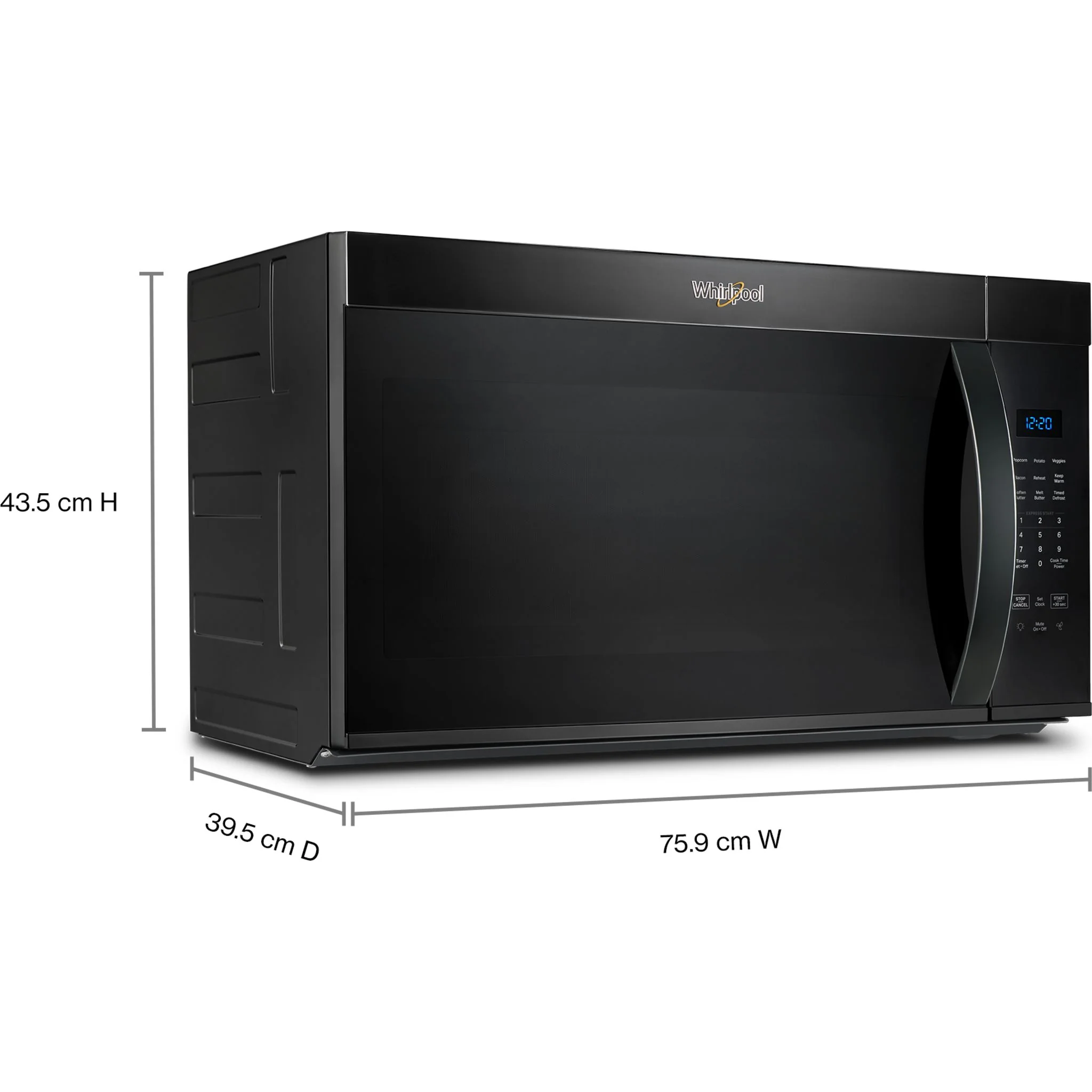 Whirlpool 30W 1.7 cu. ft Over the range Microwave with 900-Watts Cooking Power -Black (YWMMS3130RB) - Image 5