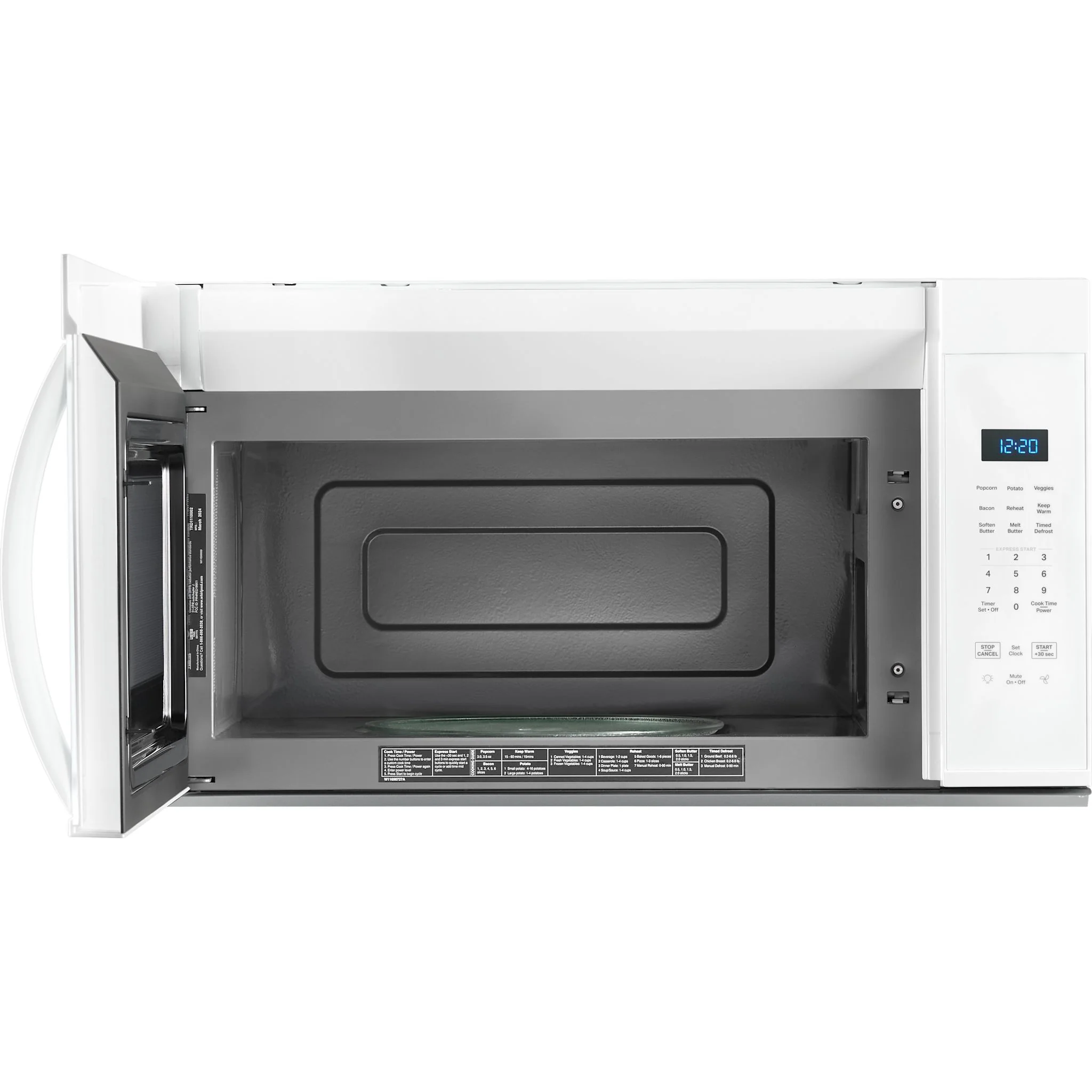 Whirlpool 30 W 1.7 cu. ft Over the range Microwave with 900-Watts Cooking Power -White (YWMMS3130RW) - Image 7