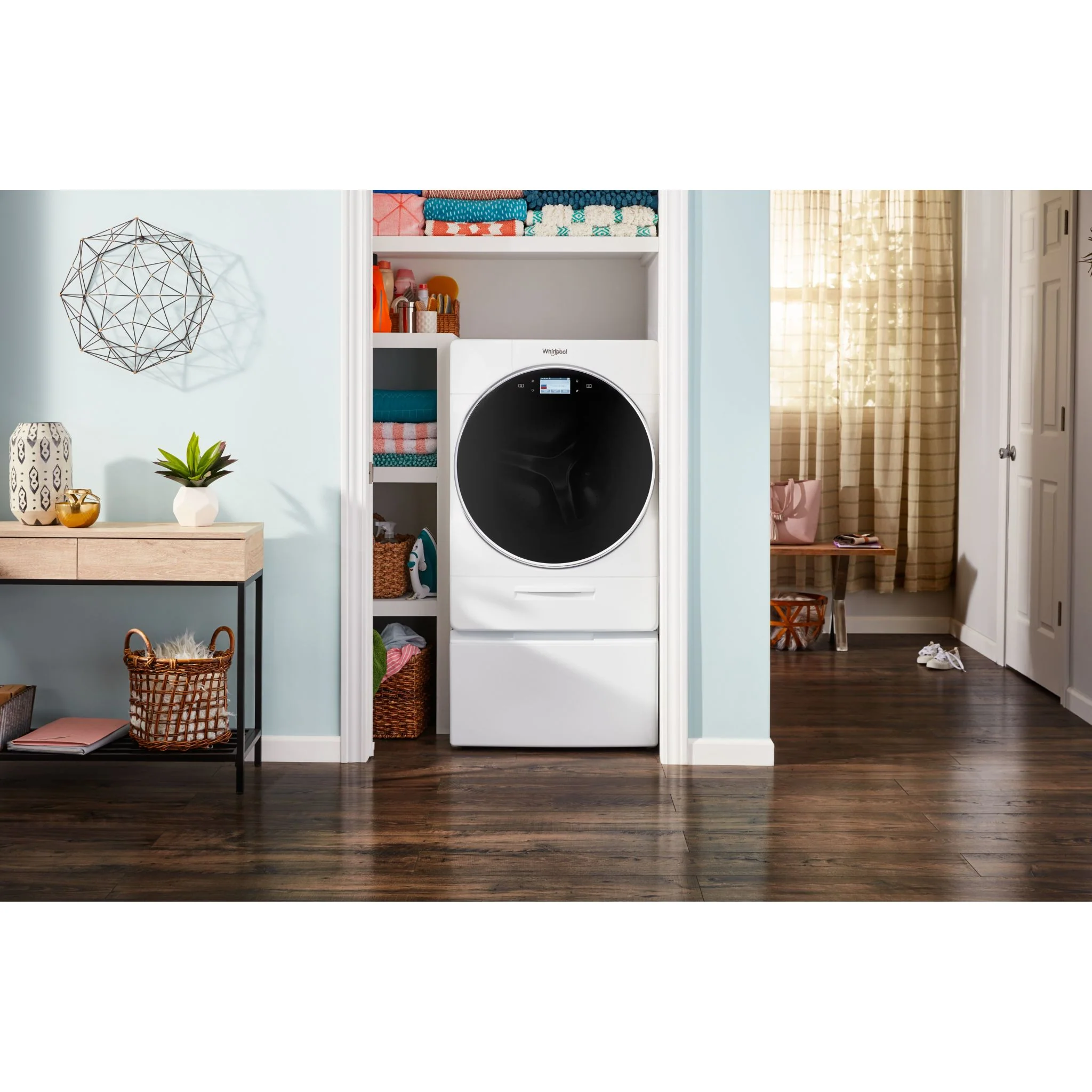 Whirlpool 15.5" (39.4 cm) Pedestal for Front Load Washer and Dryer with Storage -White (WFP2715HW) - Image 4