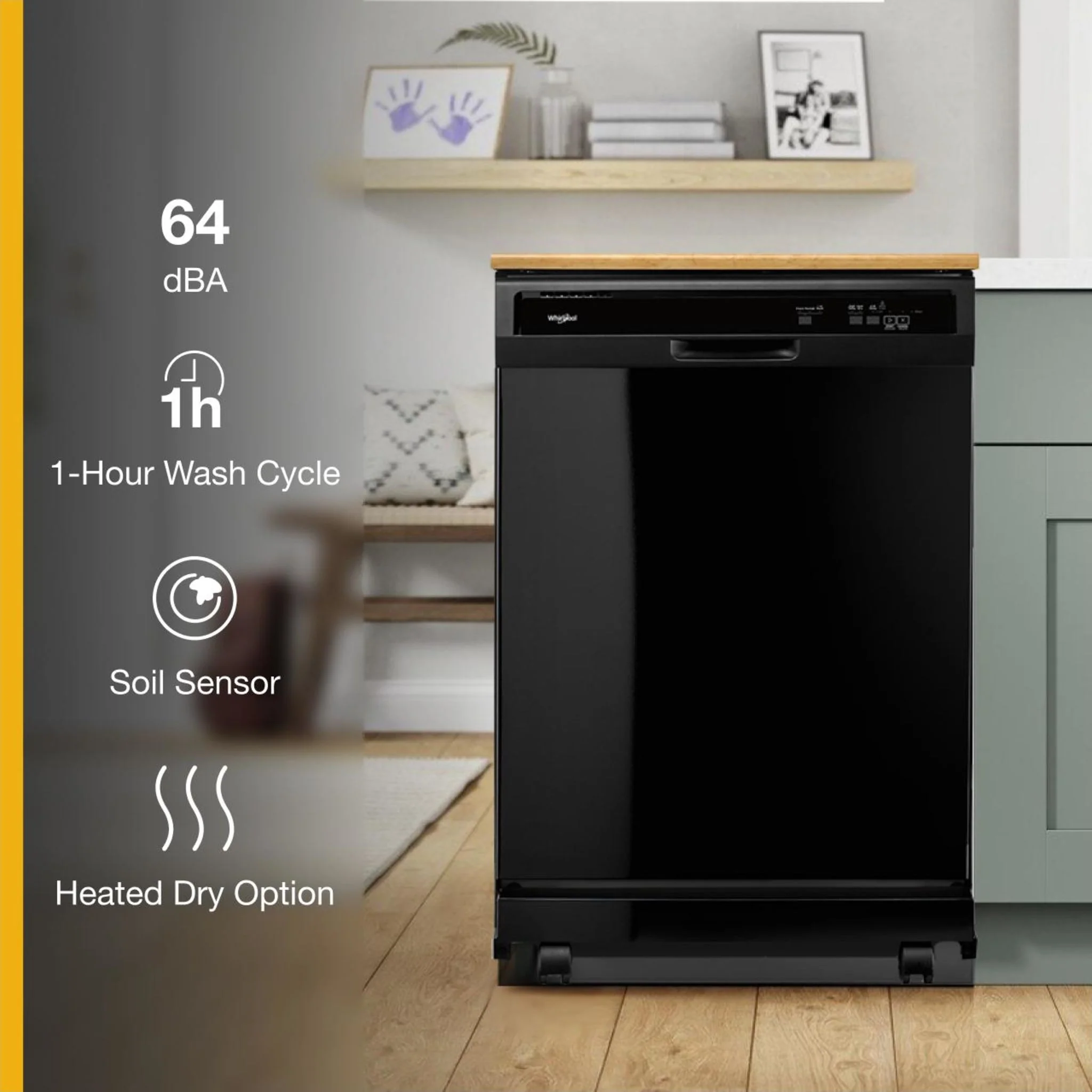Whirlpool Heavy-Duty Dishwasher with 1-Hour Wash Cycle -Black (WDP370PAHB) - Image 27