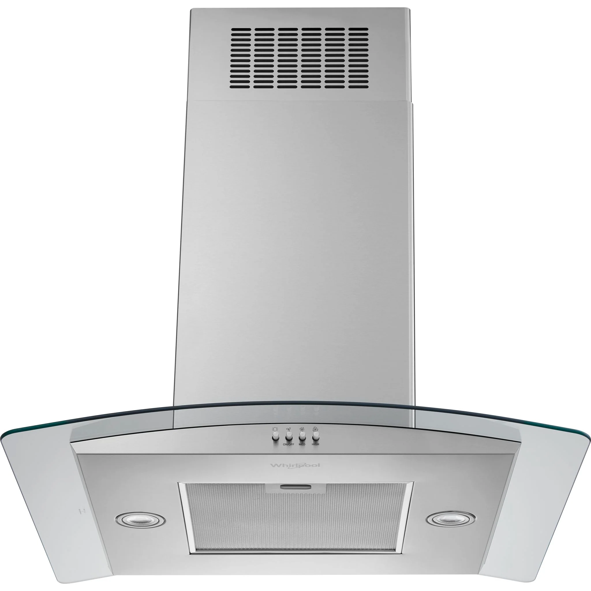 Whirlpool 30" cu..rved Glass Island Mount Range Hood (WVI51UC0LS) - Image 4