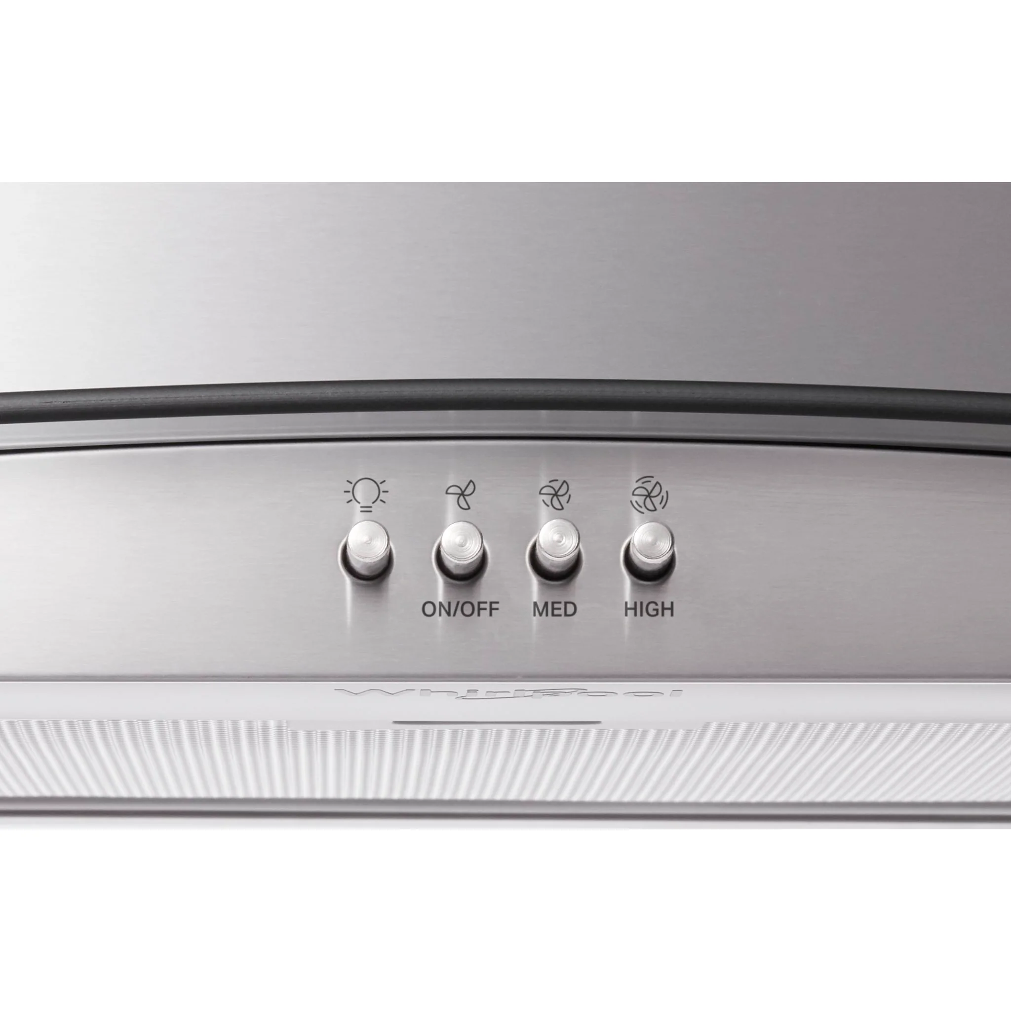 Whirlpool 36" cu..rved Glass Island Mount Range Hood (WVI51UC6LS) - Image 3