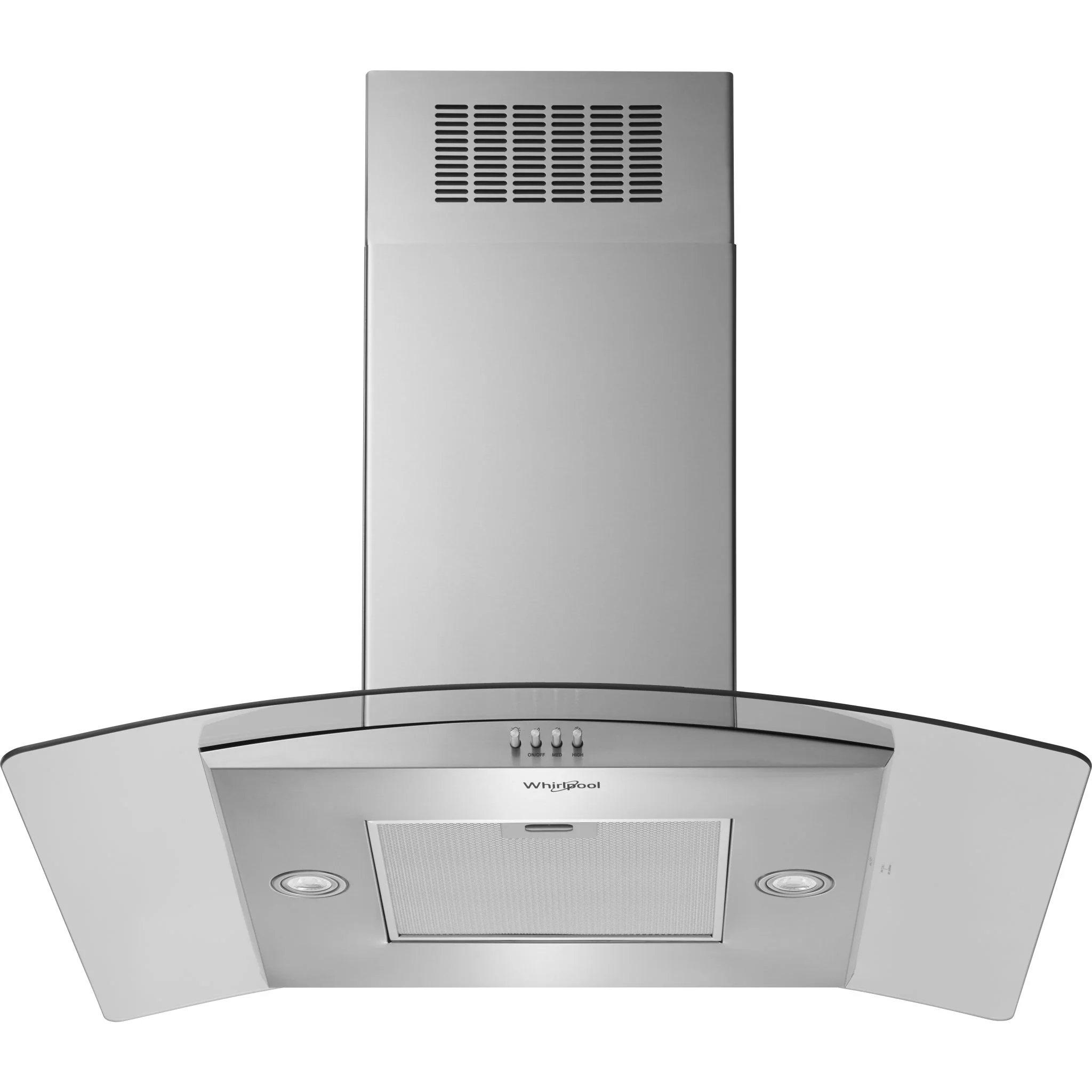 Whirlpool 36" cu..rved Glass Island Mount Range Hood (WVI51UC6LS) - Image 4