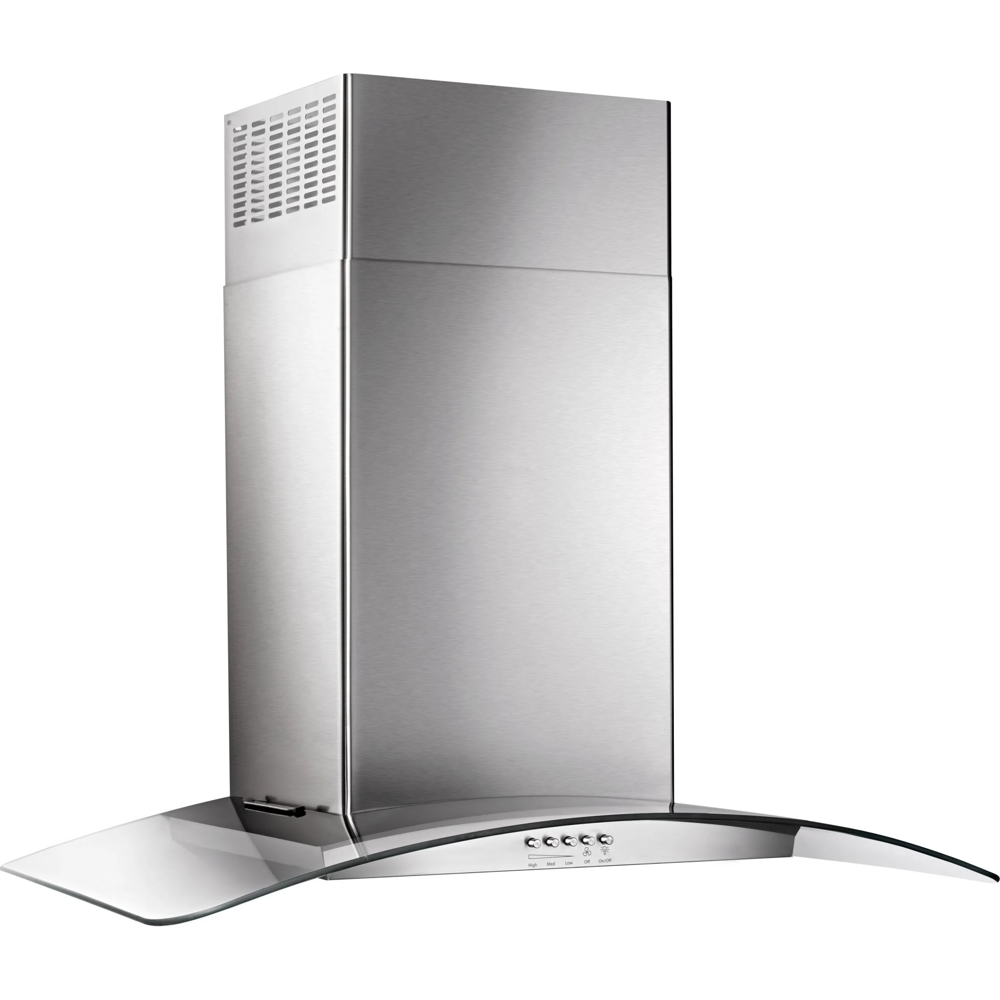 Whirlpool 30" Concave Glass Wall Mount Range Hood (WVW51UC0FS) - Image 2