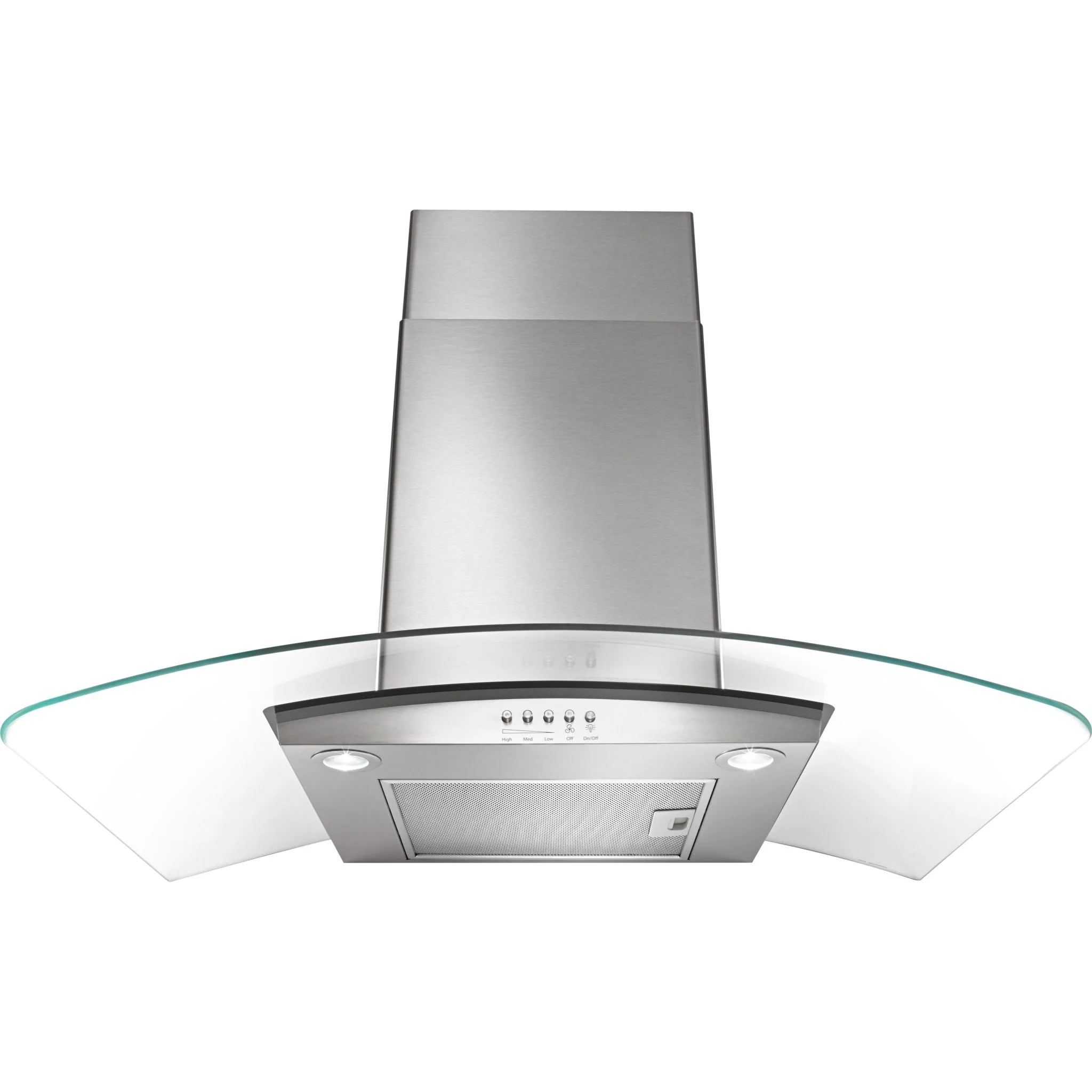 Whirlpool 30" Concave Glass Wall Mount Range Hood (WVW51UC0FS) - Image 3