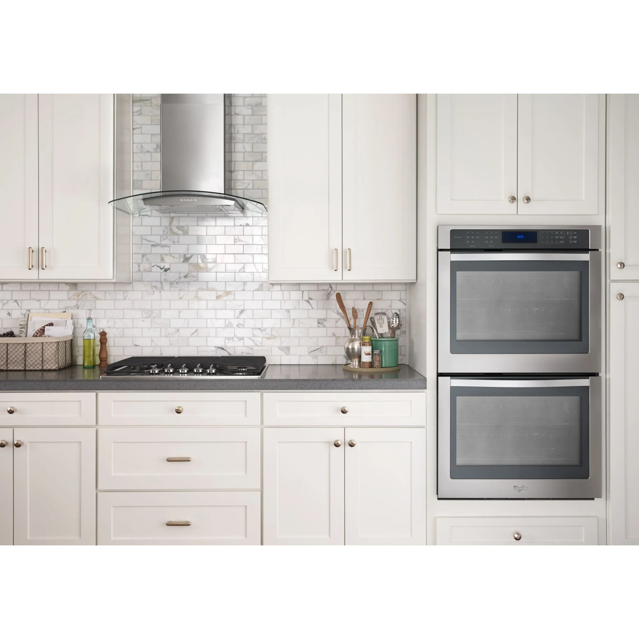 Whirlpool 30" Concave Glass Wall Mount Range Hood (WVW51UC0FS) - Image 5