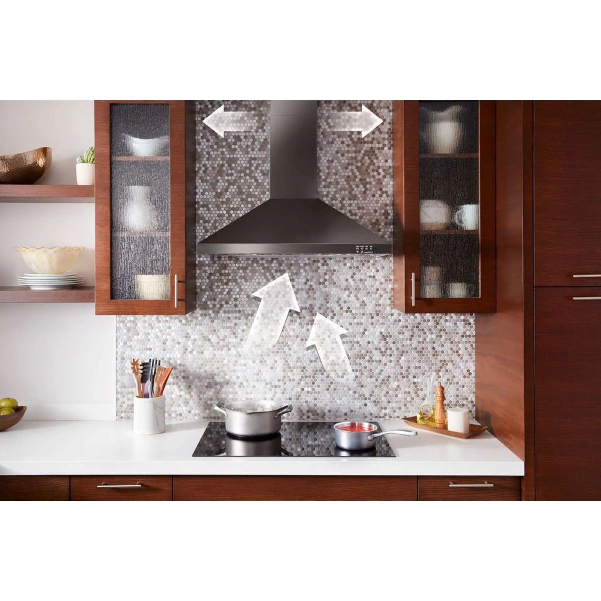 Whirlpool 30" Contemporary Black Stainless Wall Mount Range Hood -Black Stainless (WVW53UC0HV) - Image 11