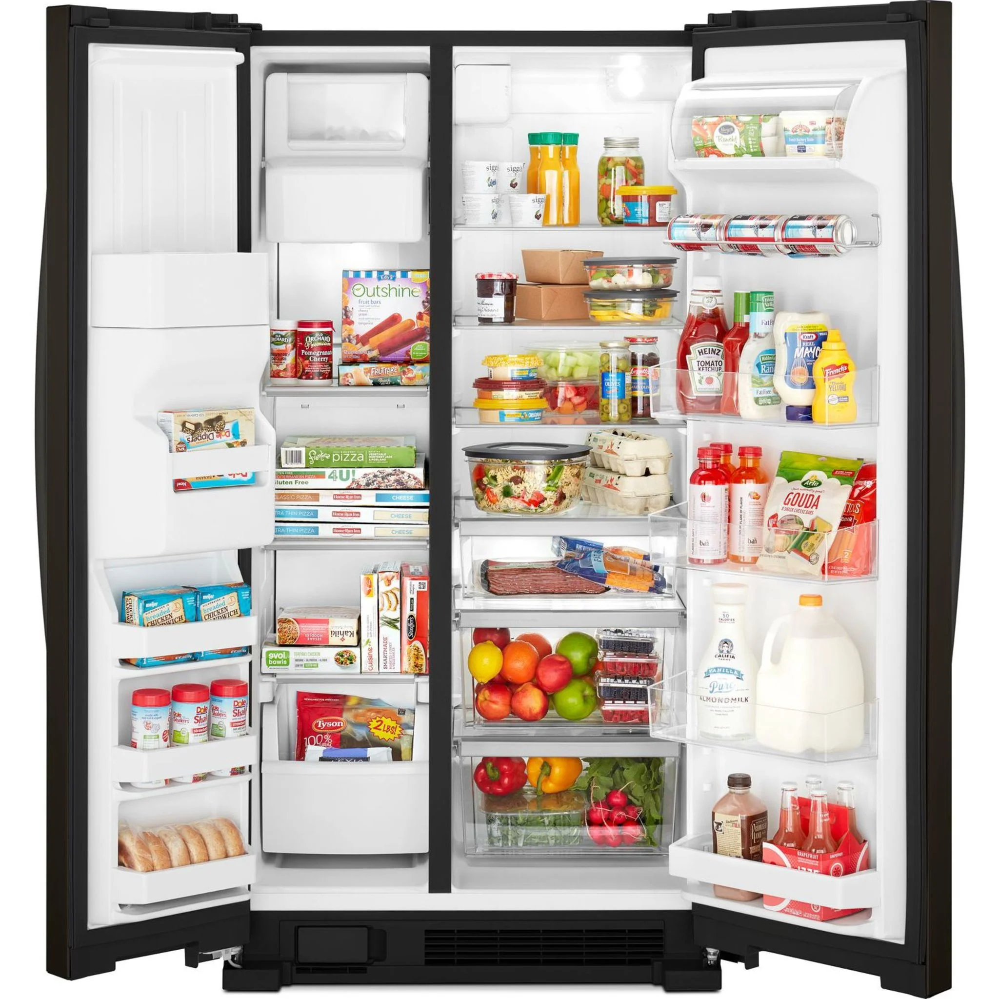 Whirlpool 36-inch Wide Side-by-Side Refrigerator - 25 cu. ft. -Black Stainless (WRS325SDHV) - Image 27