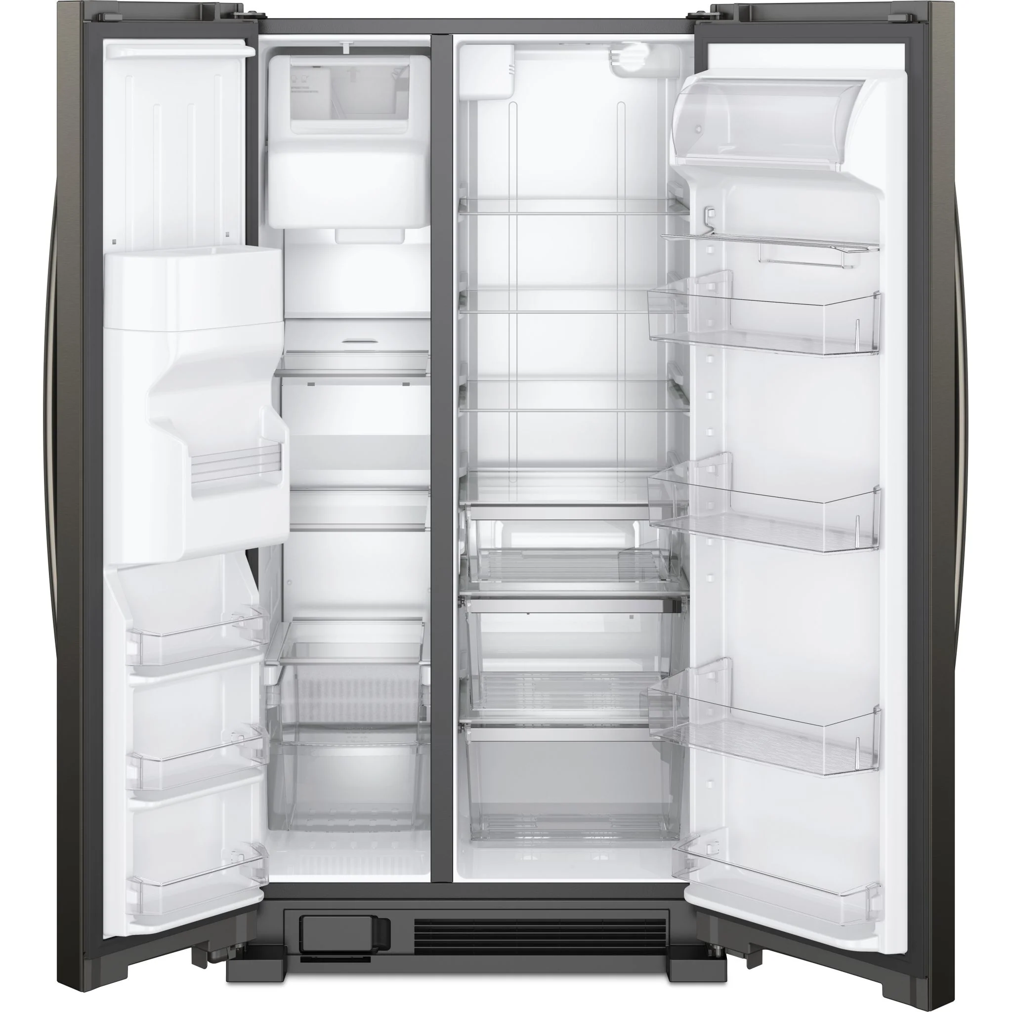Whirlpool 36-inch Wide Side-by-Side Refrigerator - 25 cu. ft. -Black Stainless (WRS325SDHV) - Image 4