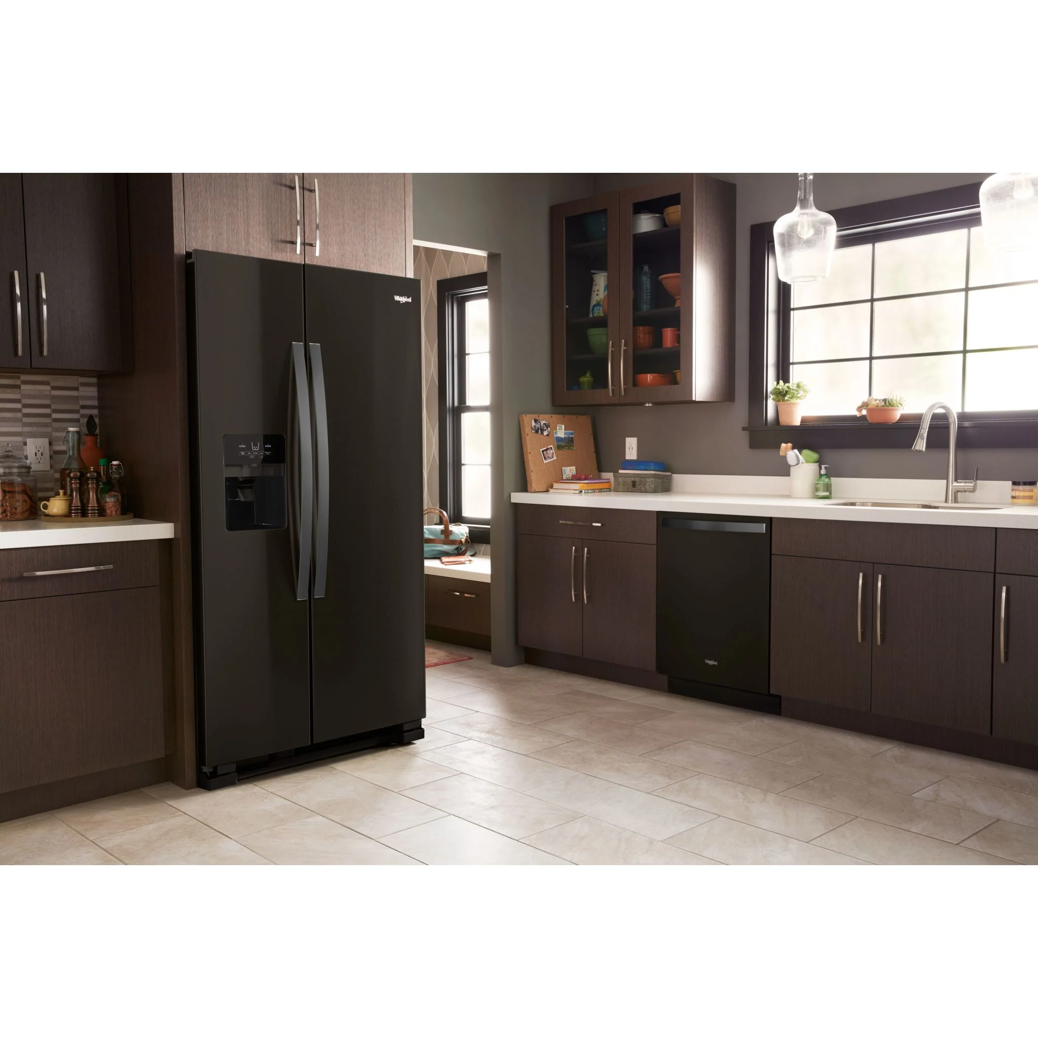 Whirlpool 36-inch Wide Side-by-Side Refrigerator - 25 cu. ft. -Black Stainless (WRS325SDHV) - Image 7