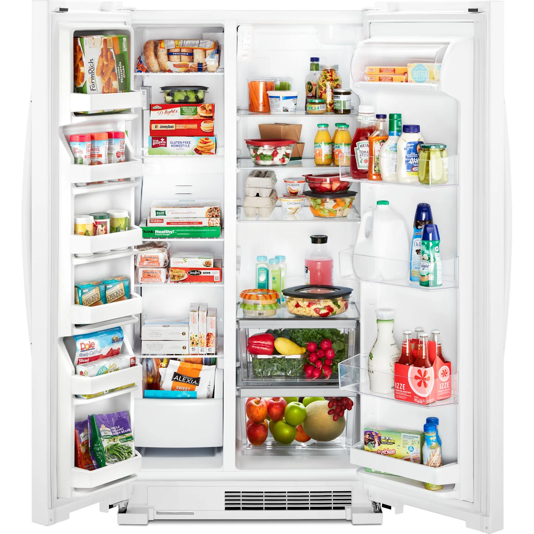 Whirlpool 36-inch Wide Side-by-Side Refrigerator - 25 cu. ft. -White (WRS315SNHW) - Image 4