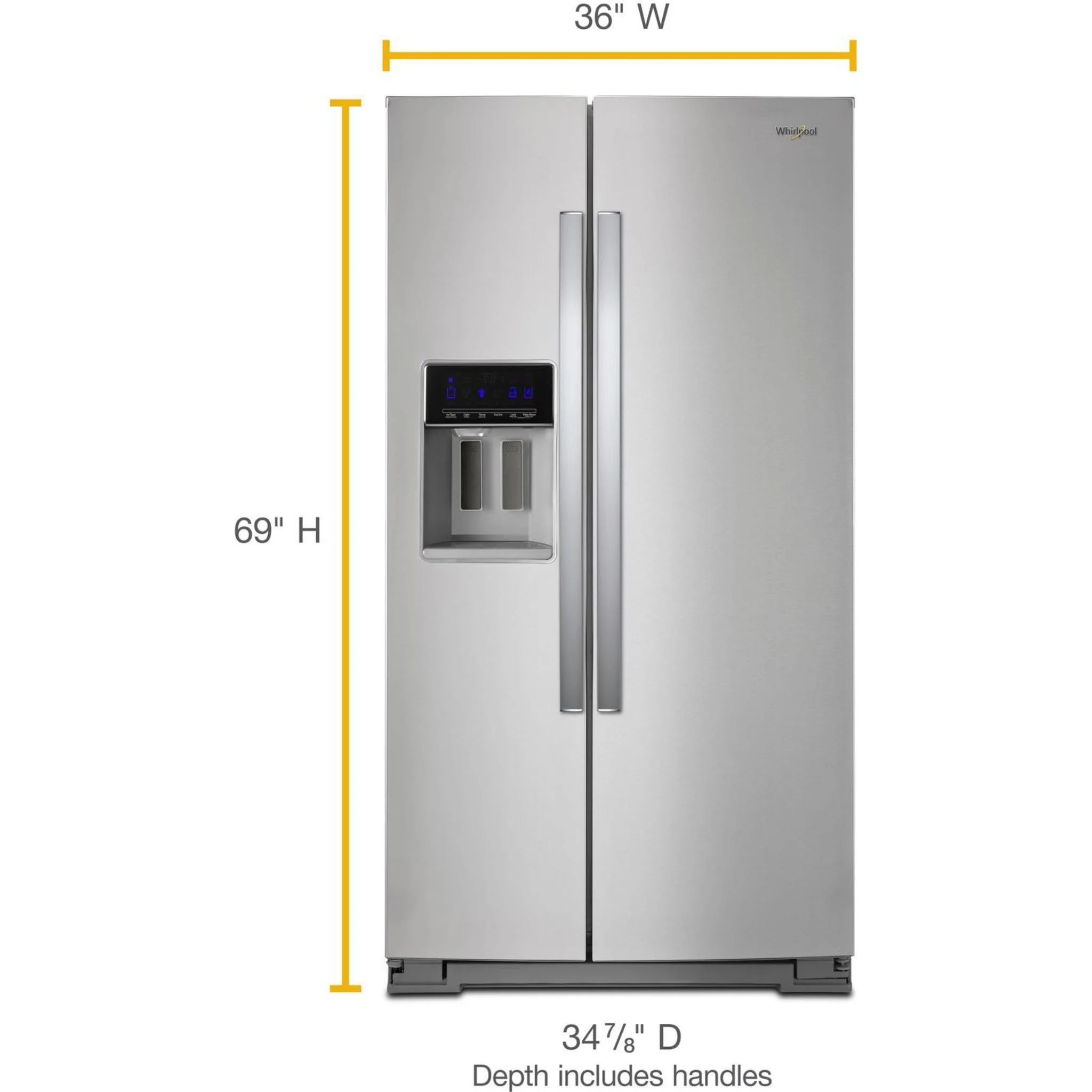 Whirlpool 36" Wide Side-by-Side Refrigerator - 28 cu. ft. - Fingerprint Resistant Stainless Steel (WRS588FIHZ) - Image 12