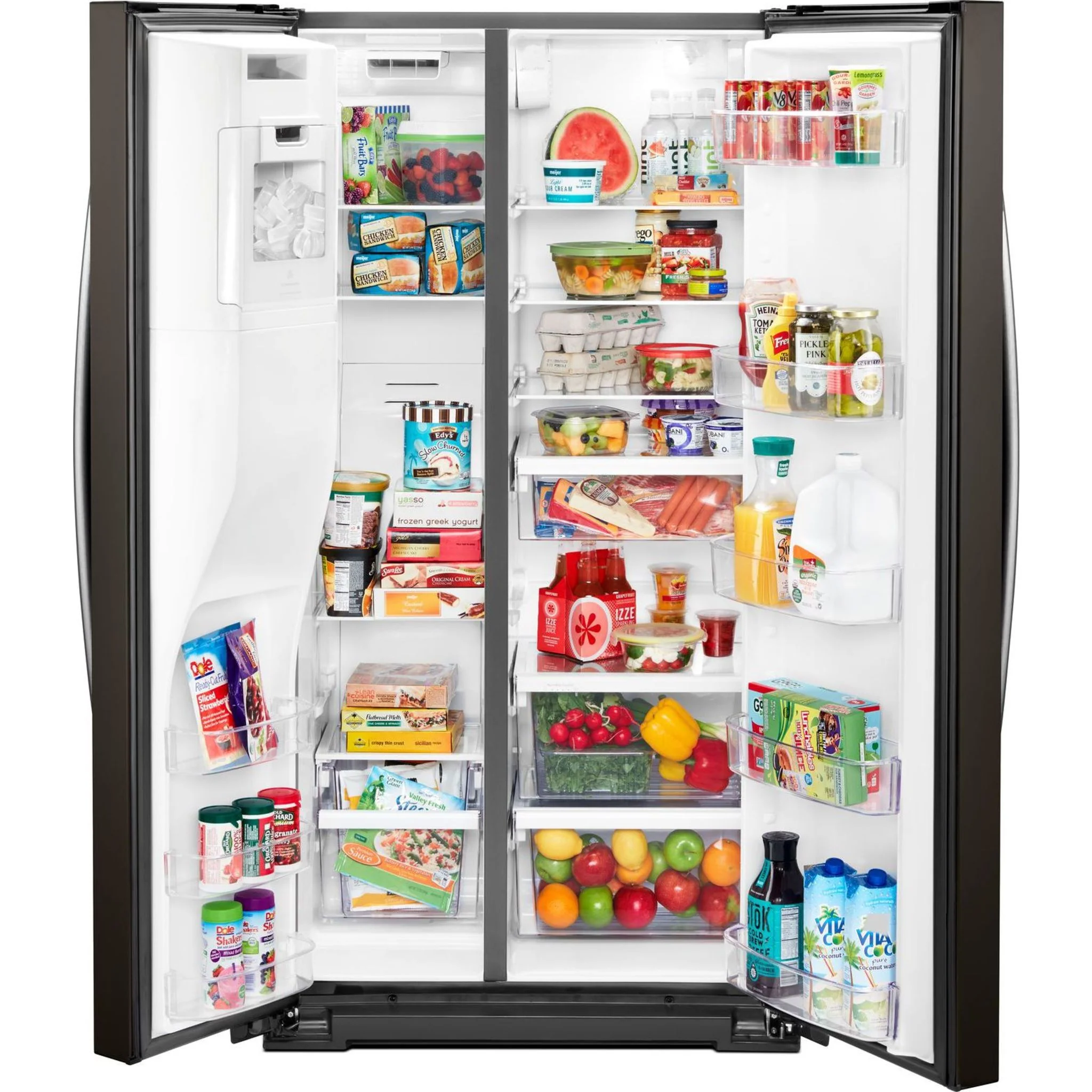 Whirlpool 36" Wide Counter Depth Side-by-Side Refrigerator - 21 cu. ft. - Black Stainless (WRS571CIHV) - Image 29