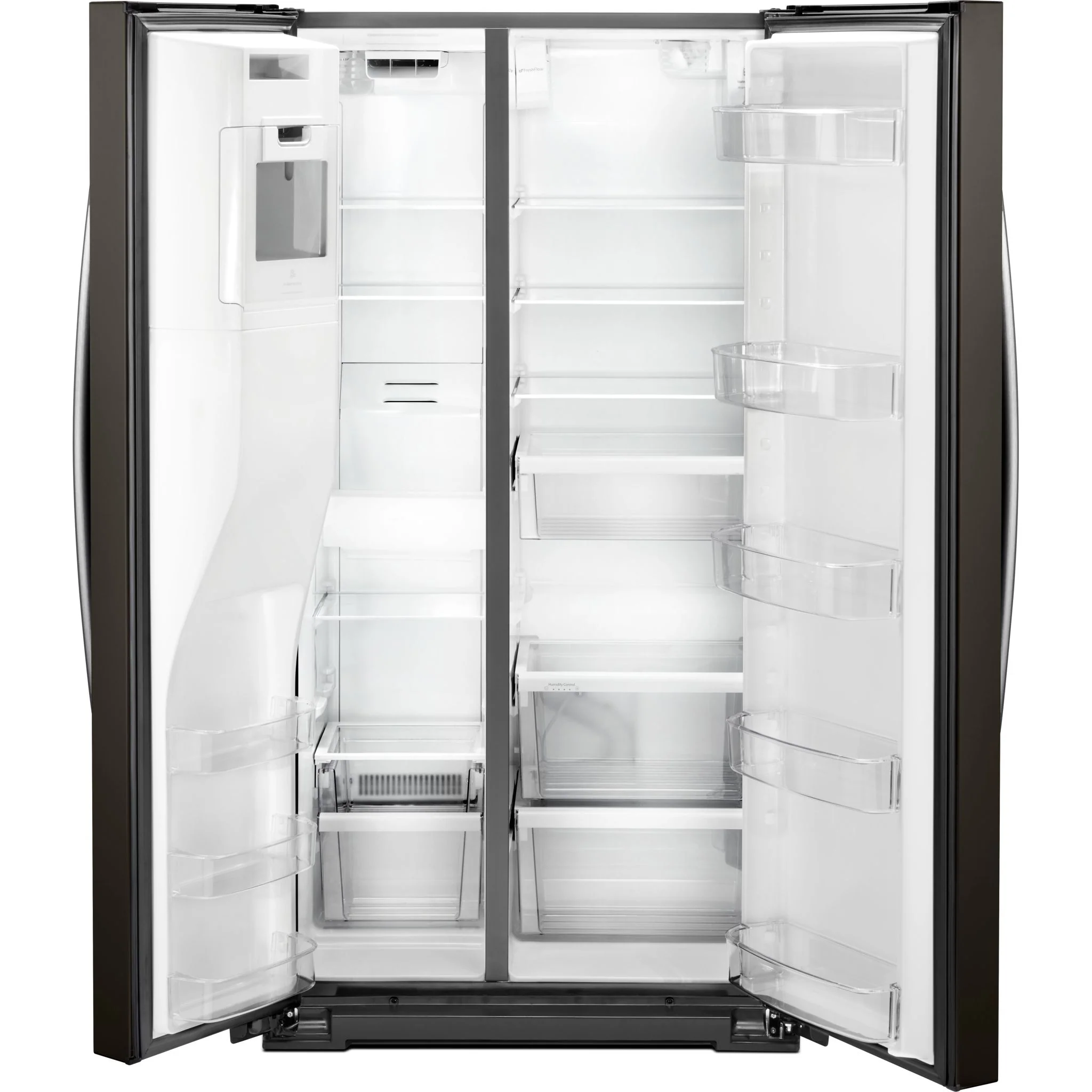 Whirlpool 36" Wide Counter Depth Side-by-Side Refrigerator - 21 cu. ft. - Black Stainless (WRS571CIHV) - Image 3