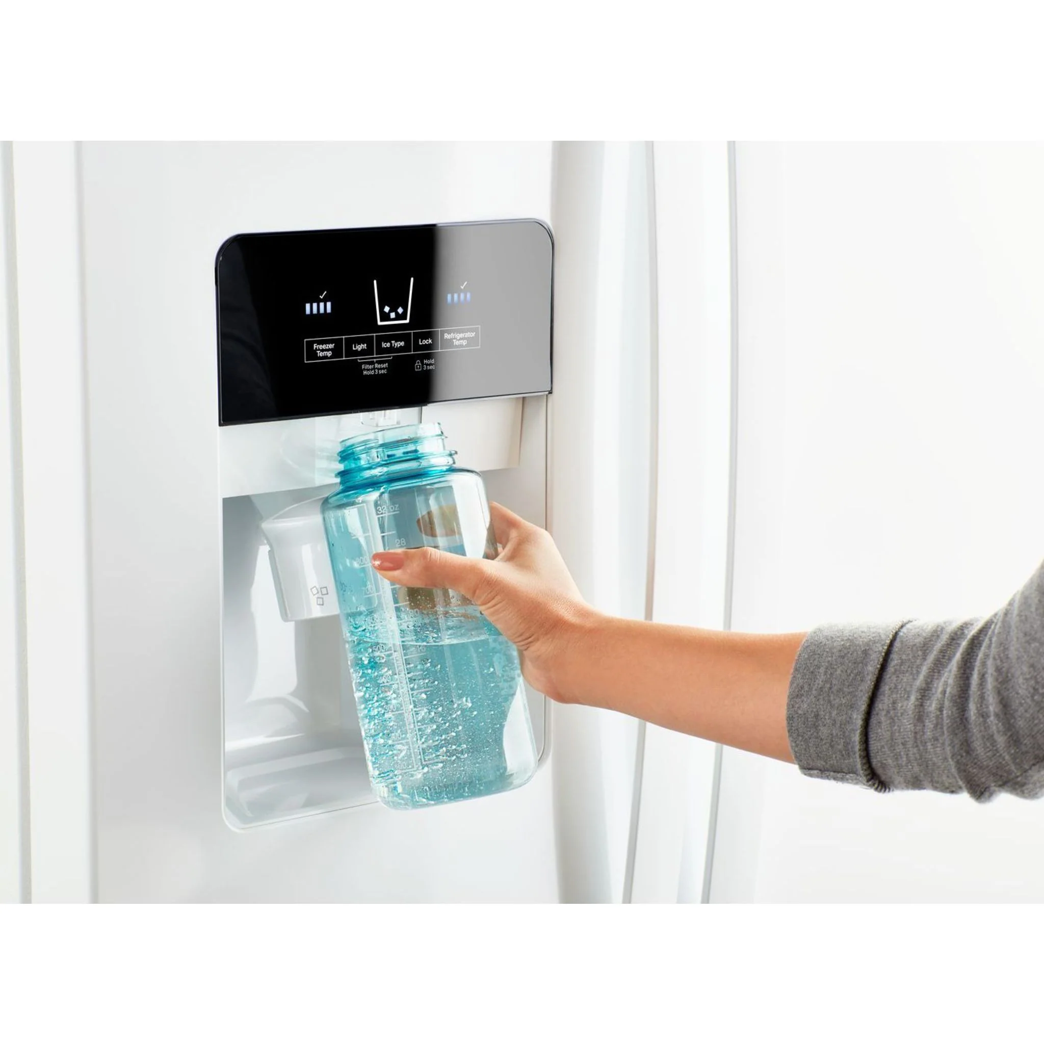 Whirlpool 33-inch Wide Side-by-Side Refrigerator - 21 cu. ft. -White (WRS331SDHW) - Image 8