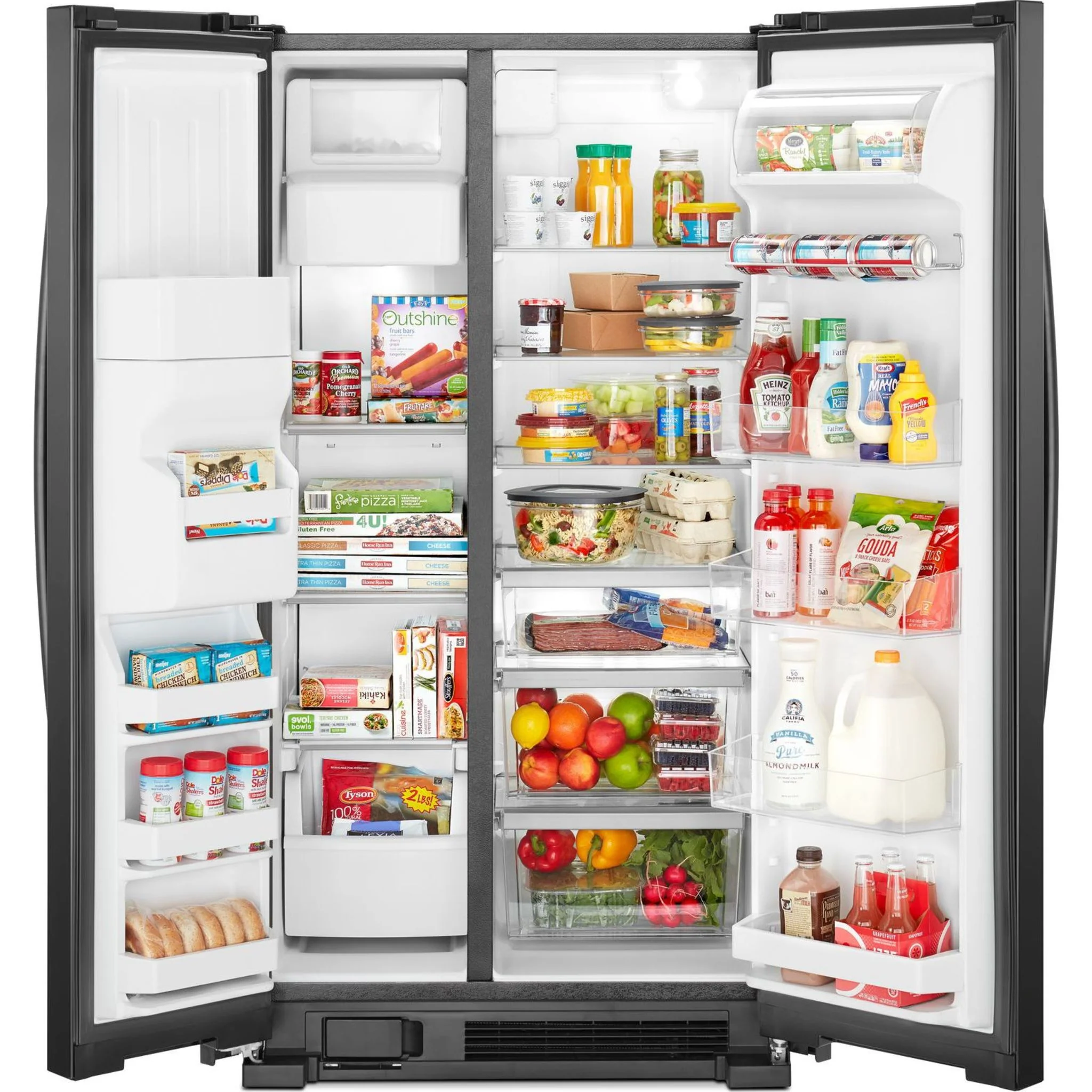Whirlpool 36-inch Wide Side-by-Side Refrigerator - 25 cu. ft. -Black (WRS325SDHB) - Image 21