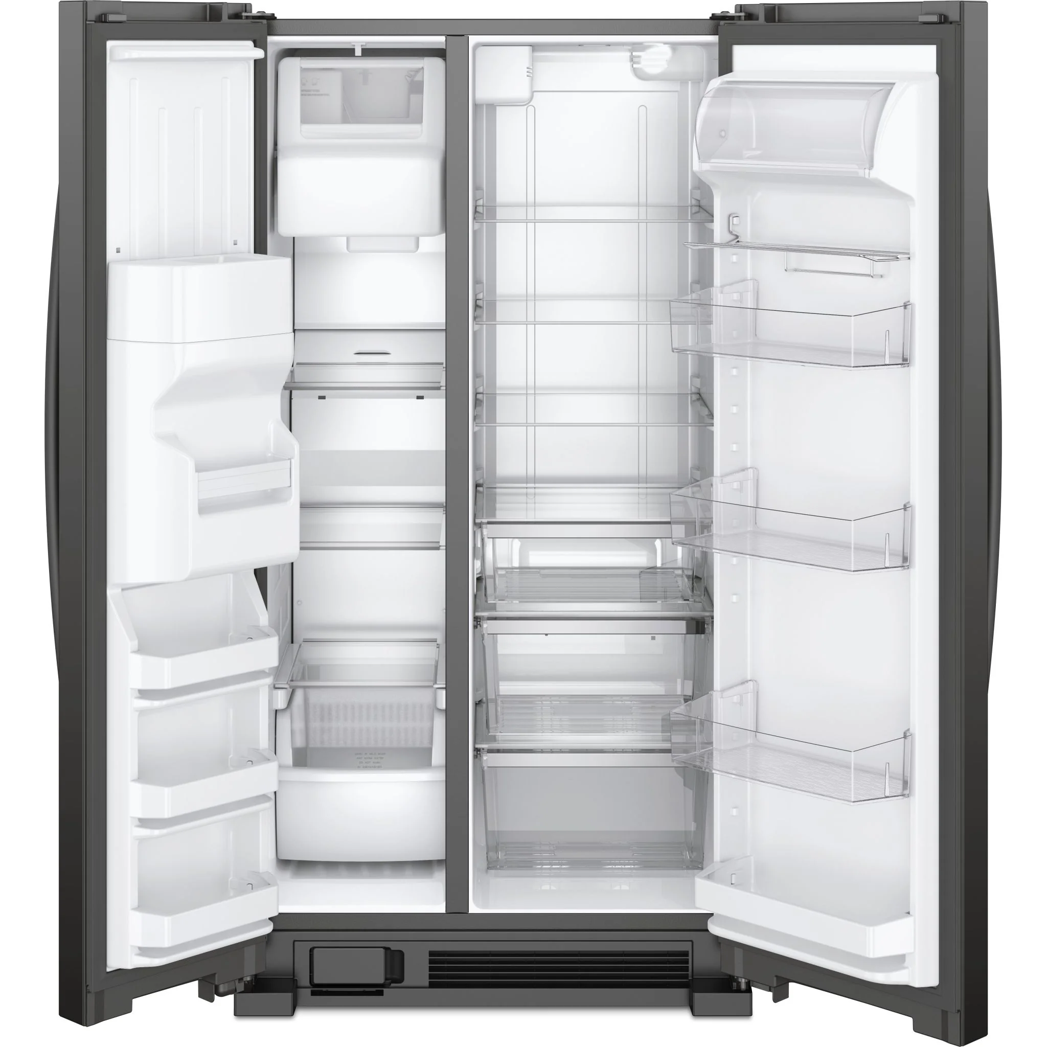 Whirlpool 36-inch Wide Side-by-Side Refrigerator - 25 cu. ft. -Black (WRS325SDHB) - Image 3