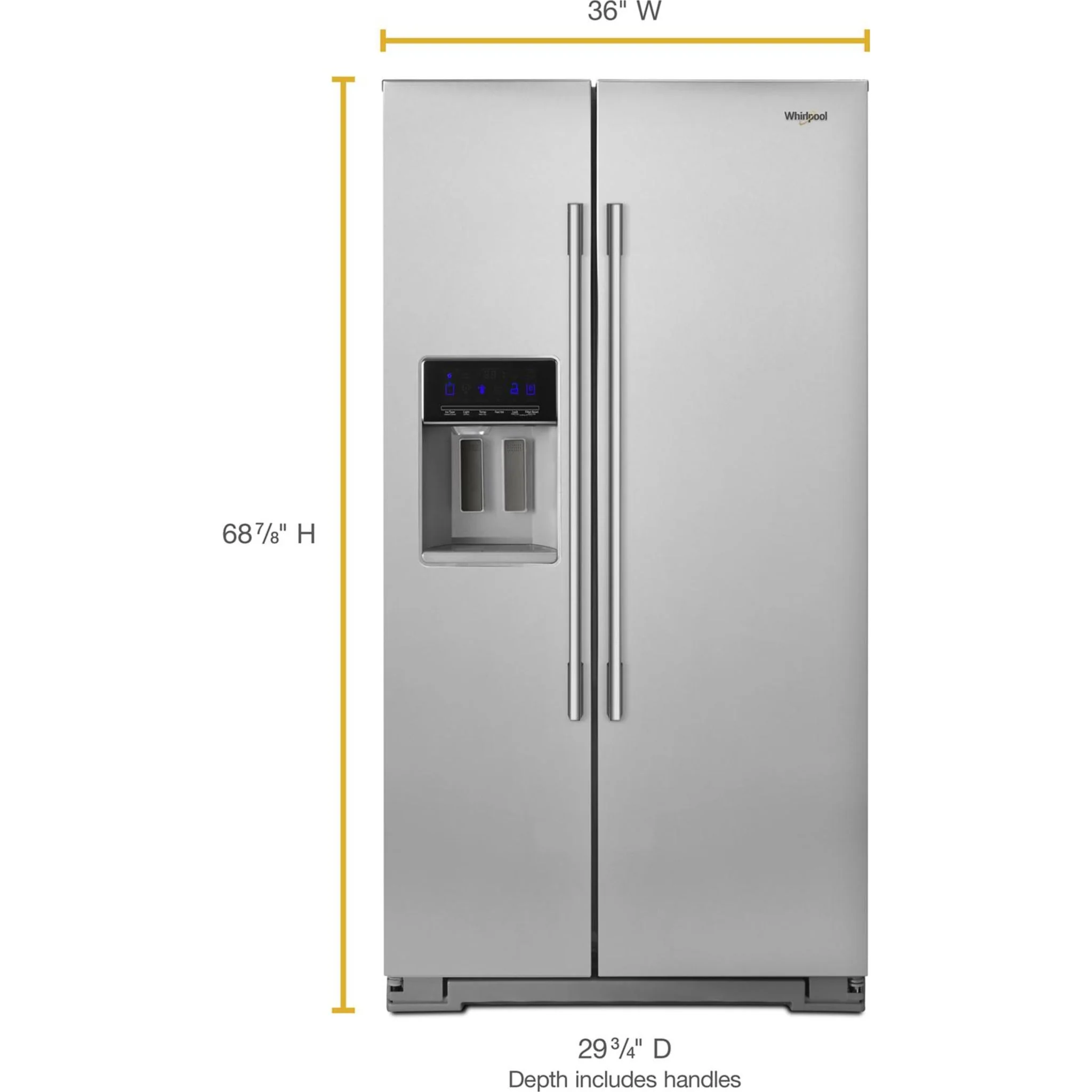 Whirlpool 36" Wide Contemporary Handle Counter Depth Side-by-Side Refrigerator - 21 cu. ft. (WRSA71CIHZ) - Image 41
