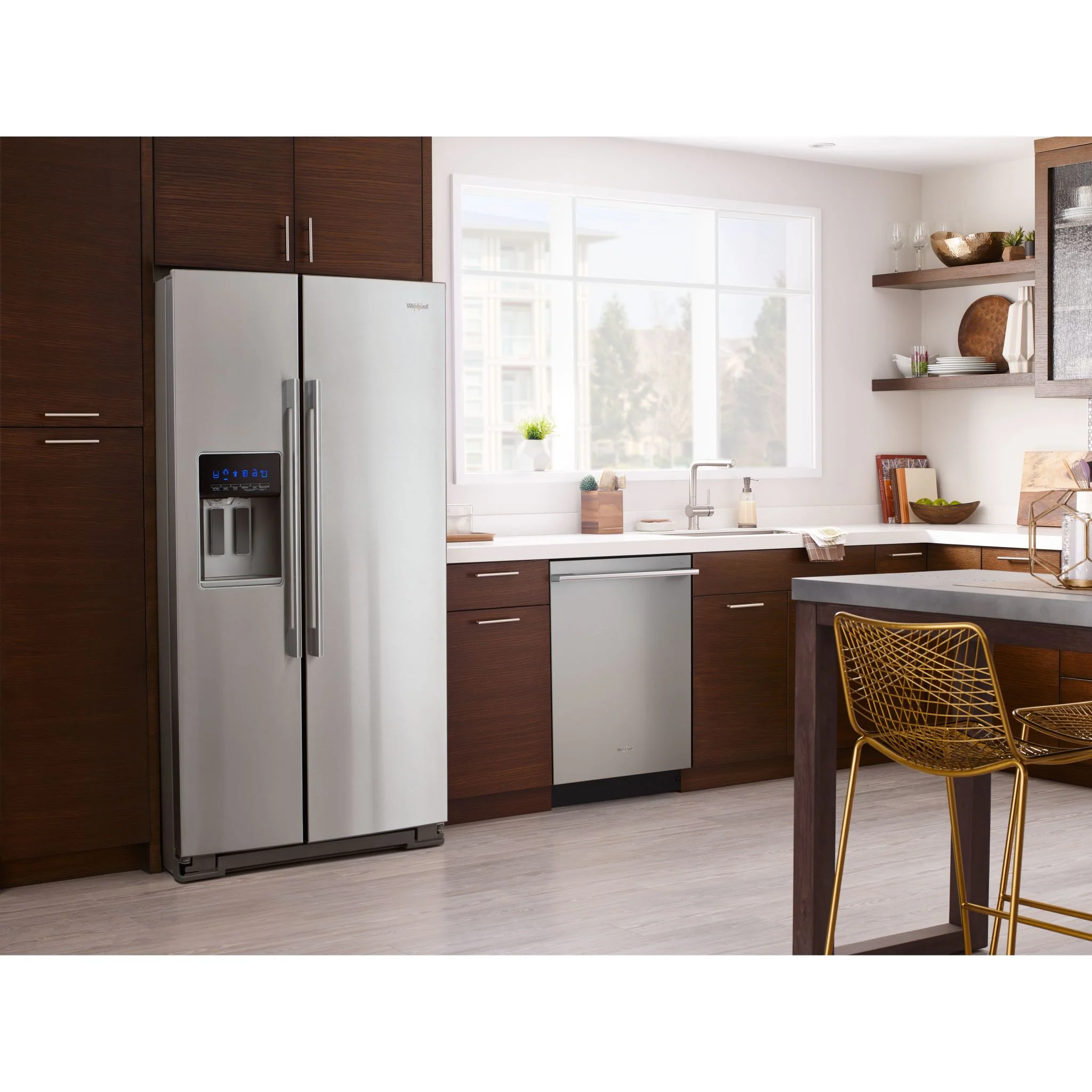 Whirlpool 36" Wide Contemporary Handle Counter Depth Side-by-Side Refrigerator - 21 cu. ft. (WRSA71CIHZ) - Image 6