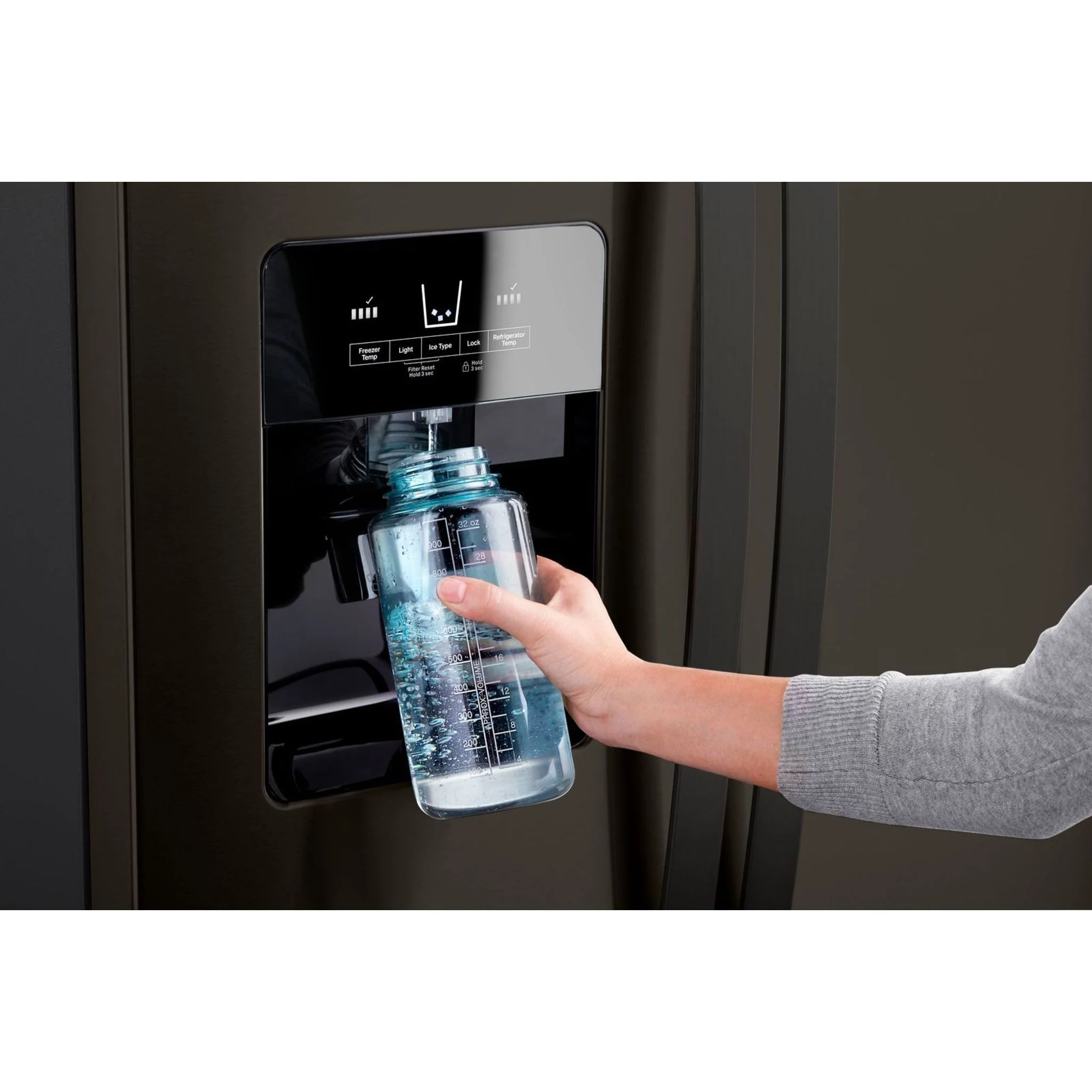 Whirlpool 33-inch Wide Side-by-Side Refrigerator - 21 cu. ft. -Black Stainless (WRS321SDHV) - Image 28