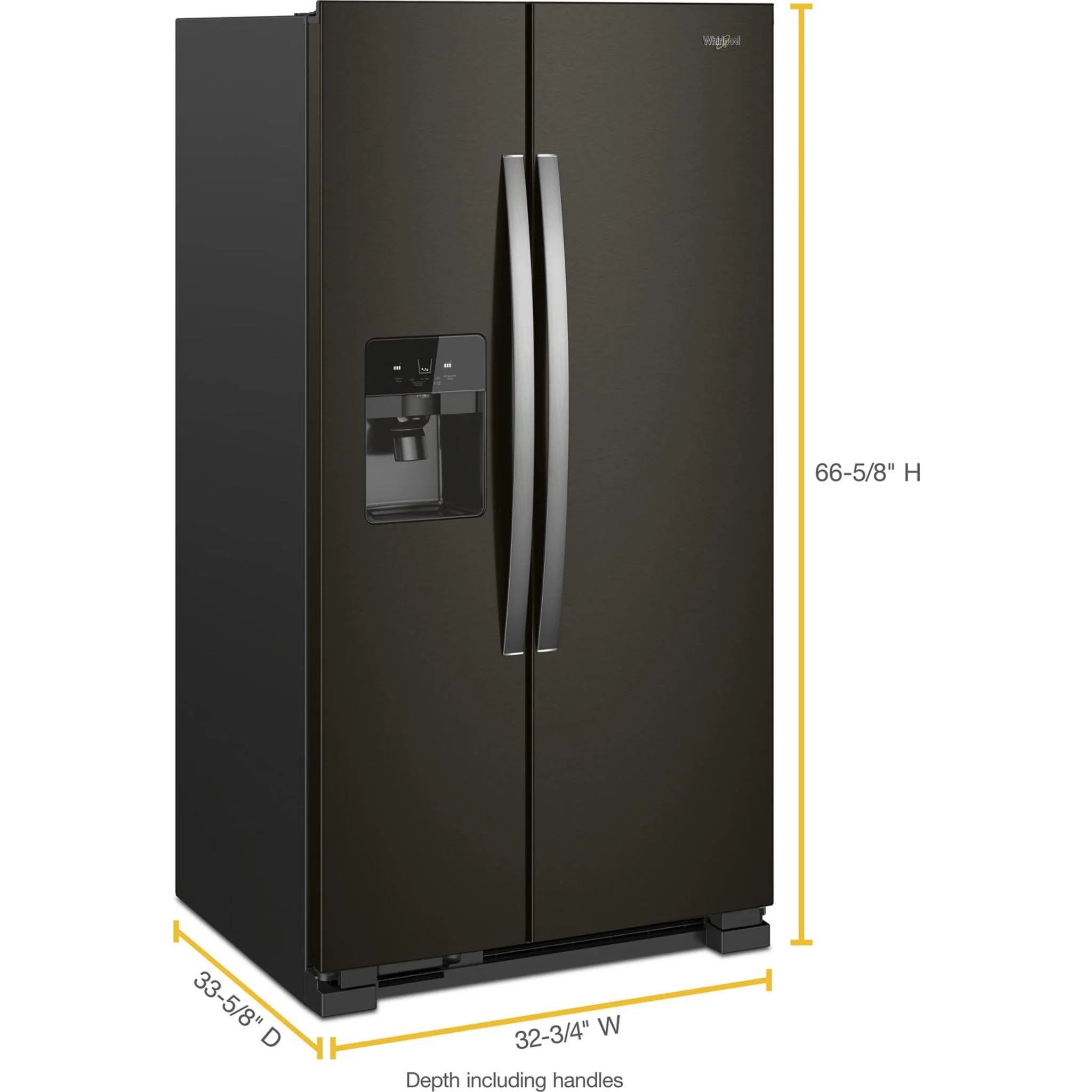 Whirlpool 33-inch Wide Side-by-Side Refrigerator - 21 cu. ft. -Black Stainless (WRS321SDHV) - Image 29