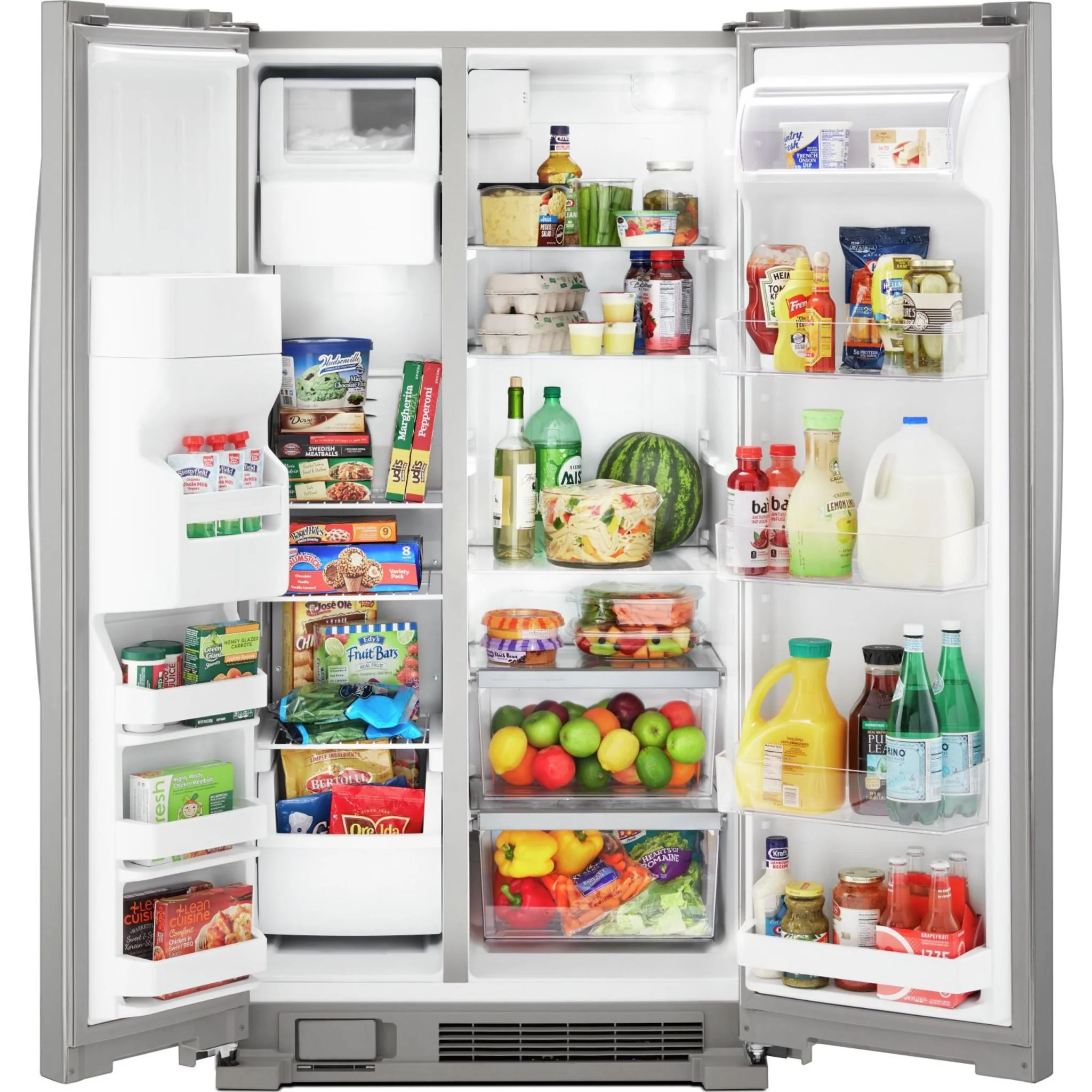 Whirlpool 36-inch Wide Side-by-Side Refrigerator - 25 cu. ft. -Monochromatic Stainless Steel (WRS335SDHM) - Image 10