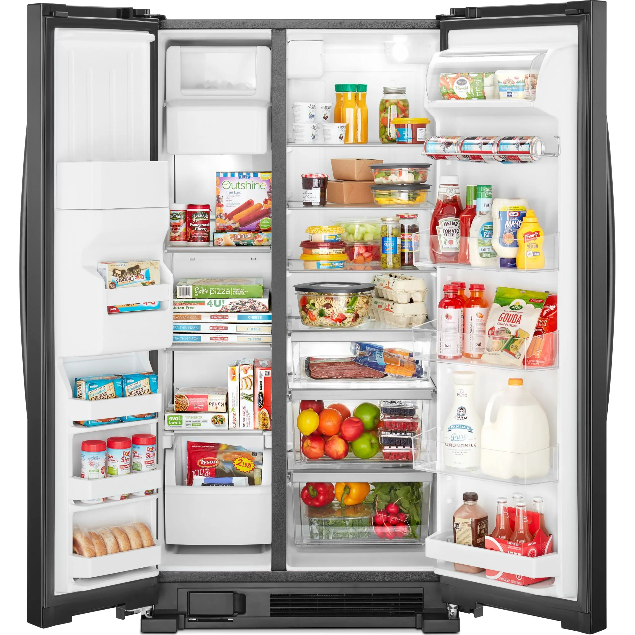 Whirlpool 33-inch Wide Side-by-Side Refrigerator - 21 cu. ft. -Black (WRS321SDHB) - Image 5