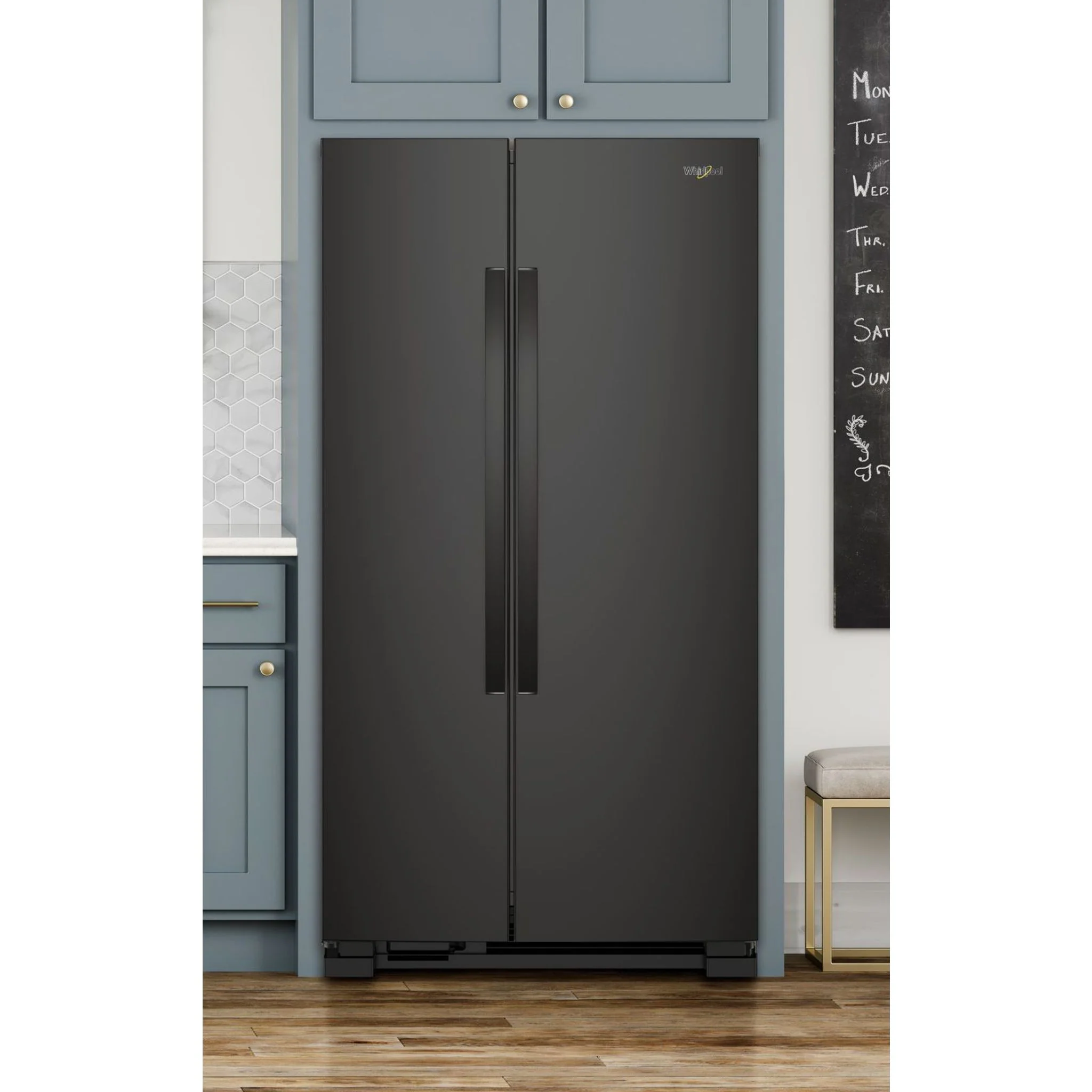 Whirlpool 33-inch Wide Side-by-Side Refrigerator - 22 cu. ft. -Black (WRS312SNHB) - Image 11