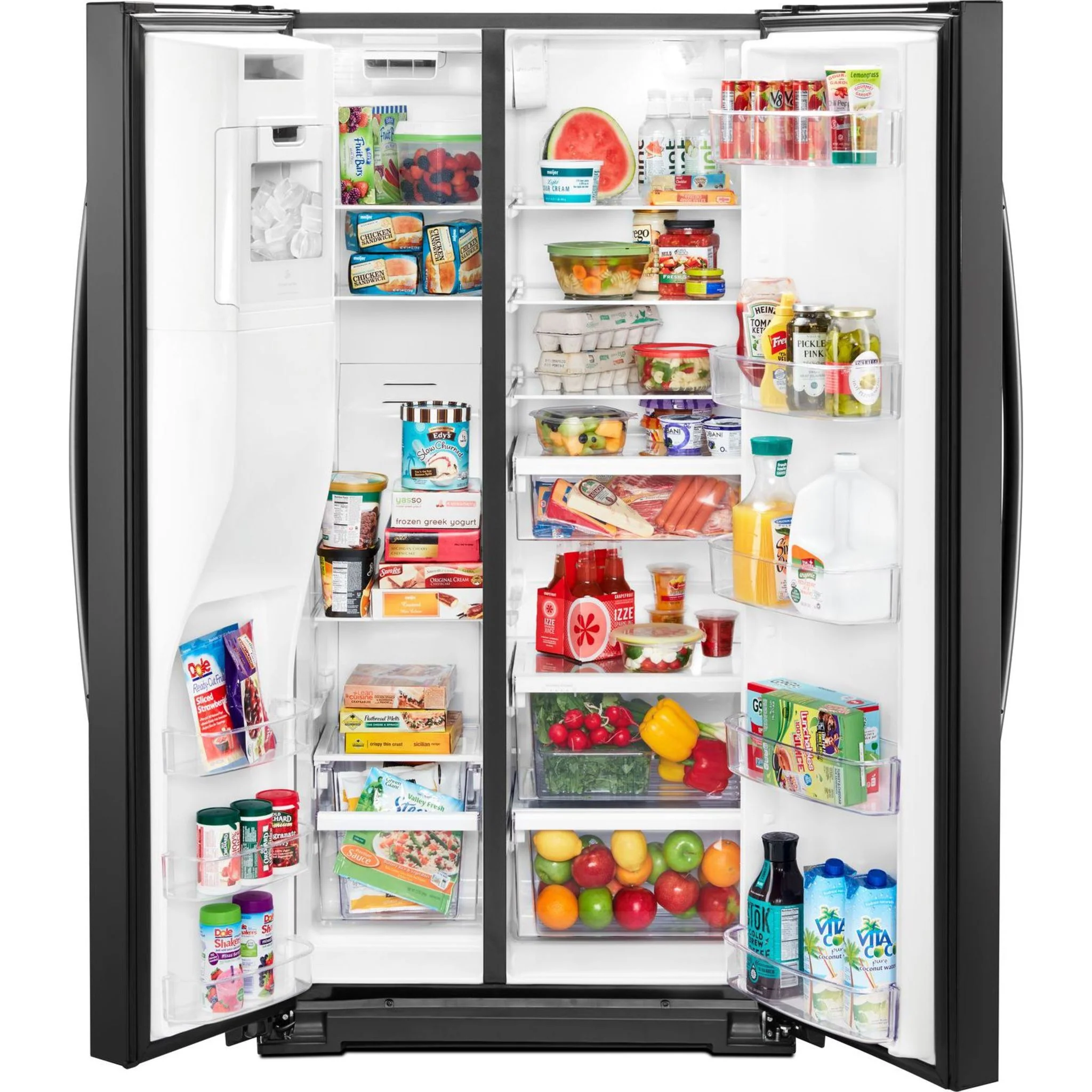 Whirlpool 36" Wide Counter Depth Side-by-Side Refrigerator - 21 cu. ft. - Black (WRS571CIHB) - Image 19