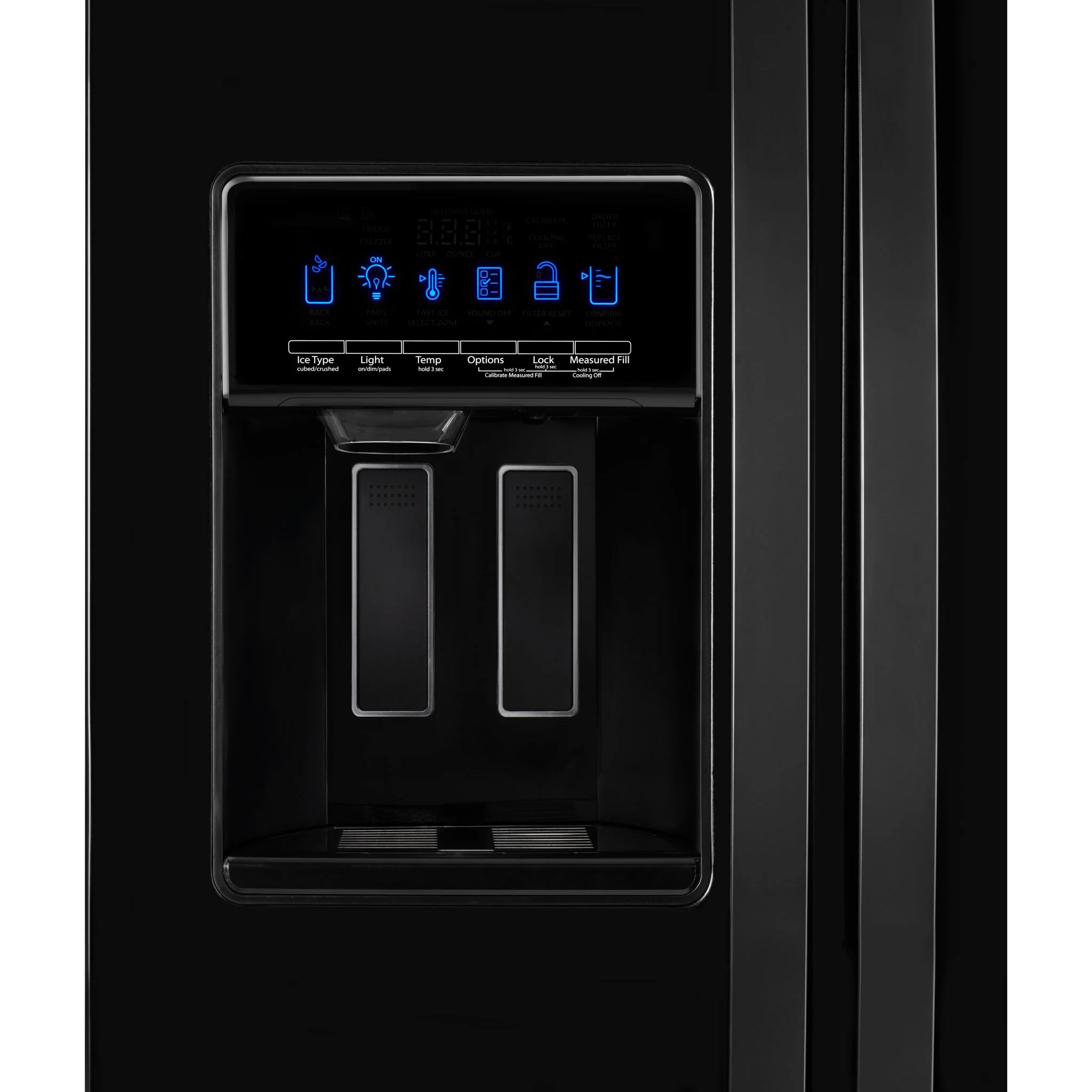 Whirlpool 36" Wide Counter Depth Side-by-Side Refrigerator - 21 cu. ft. - Black (WRS571CIHB) - Image 5